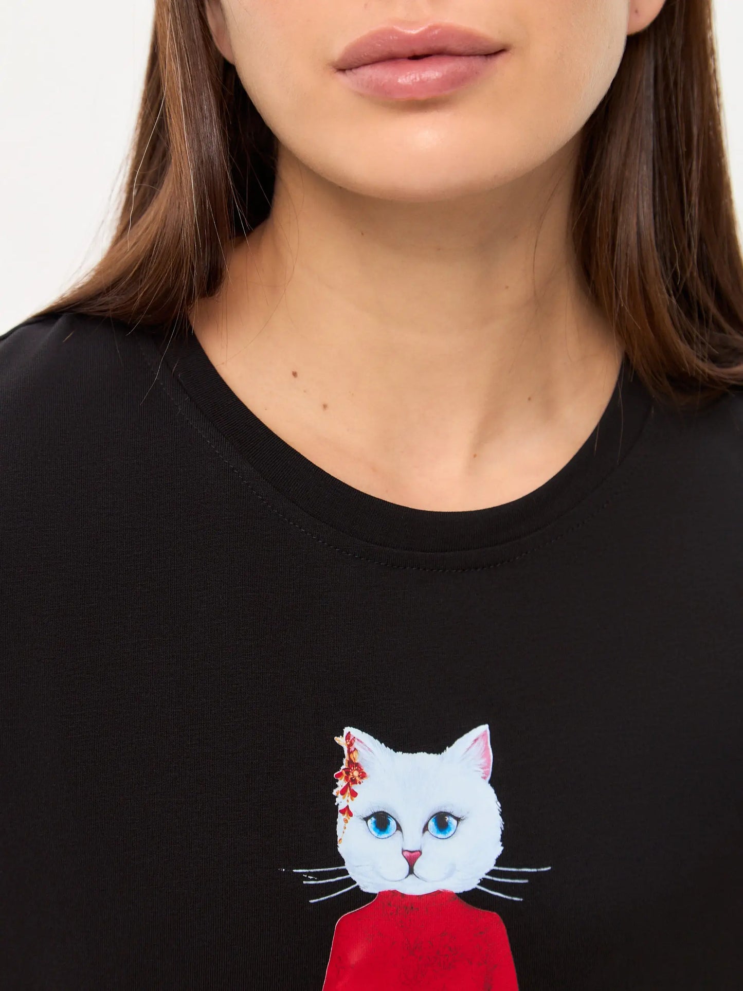Black Dress CAT IN RED - Funny Cat Dress | For Cat Lovers | CAT by maniita lacitta