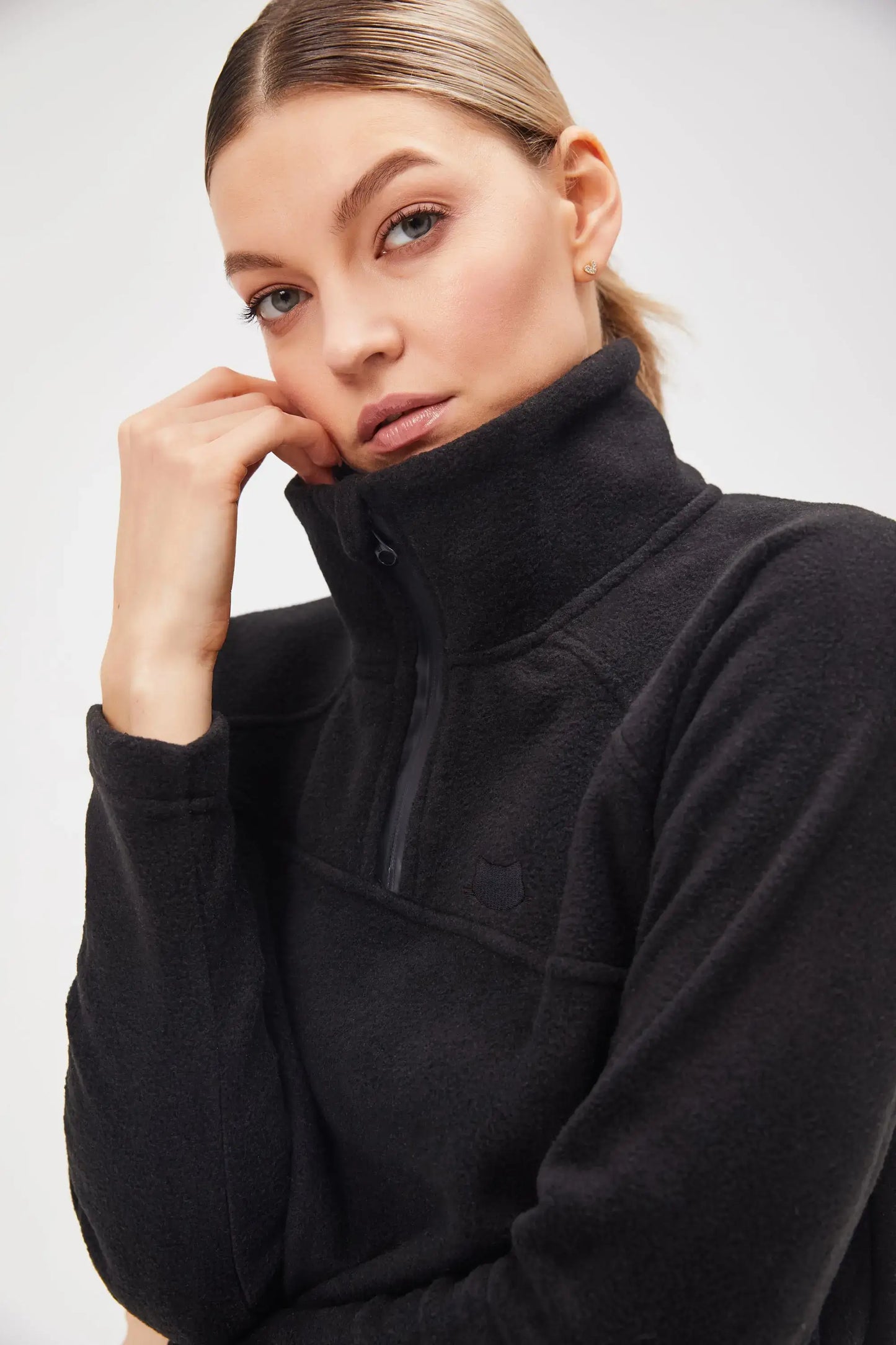 Black fleece dress - Funny Cat Fleece (recycled) | For Cat Lovers | CAT by maniita lacitta