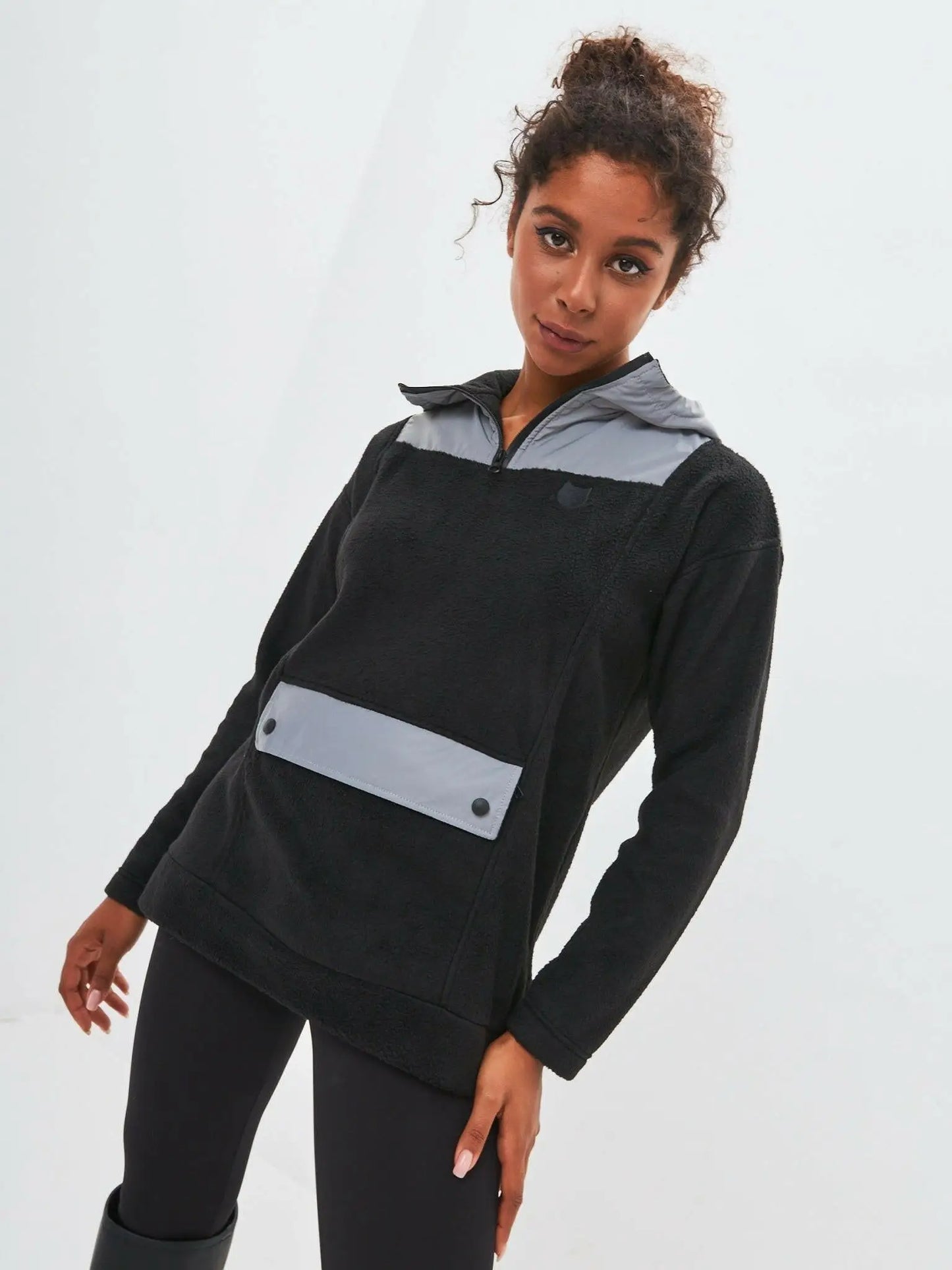 Black fleece hoodie catrain - Funny Cat Fleece (recycled) | For Cat Lovers | CAT by maniita lacitta