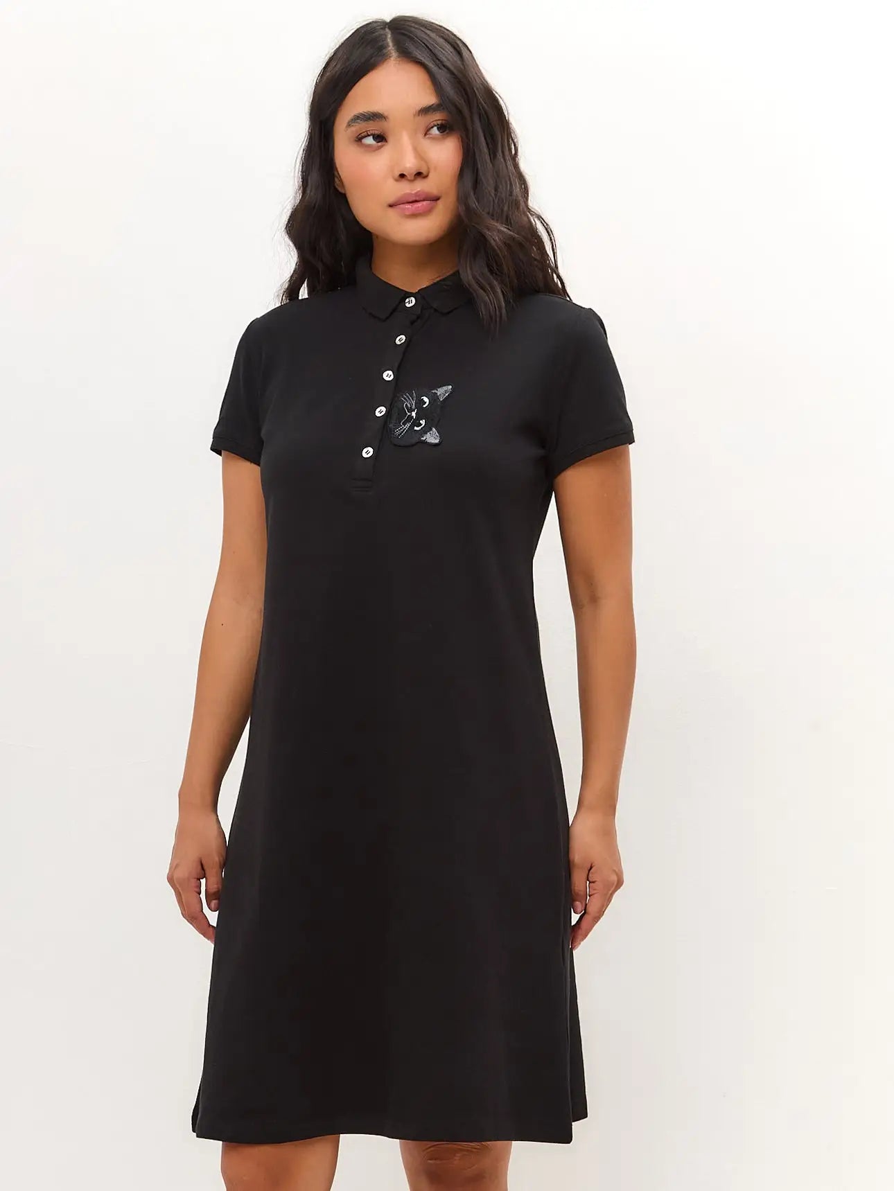 Black polo dress cat - Funny Cat Polo t-shirt & dress | For Cat Lovers | CAT by maniita