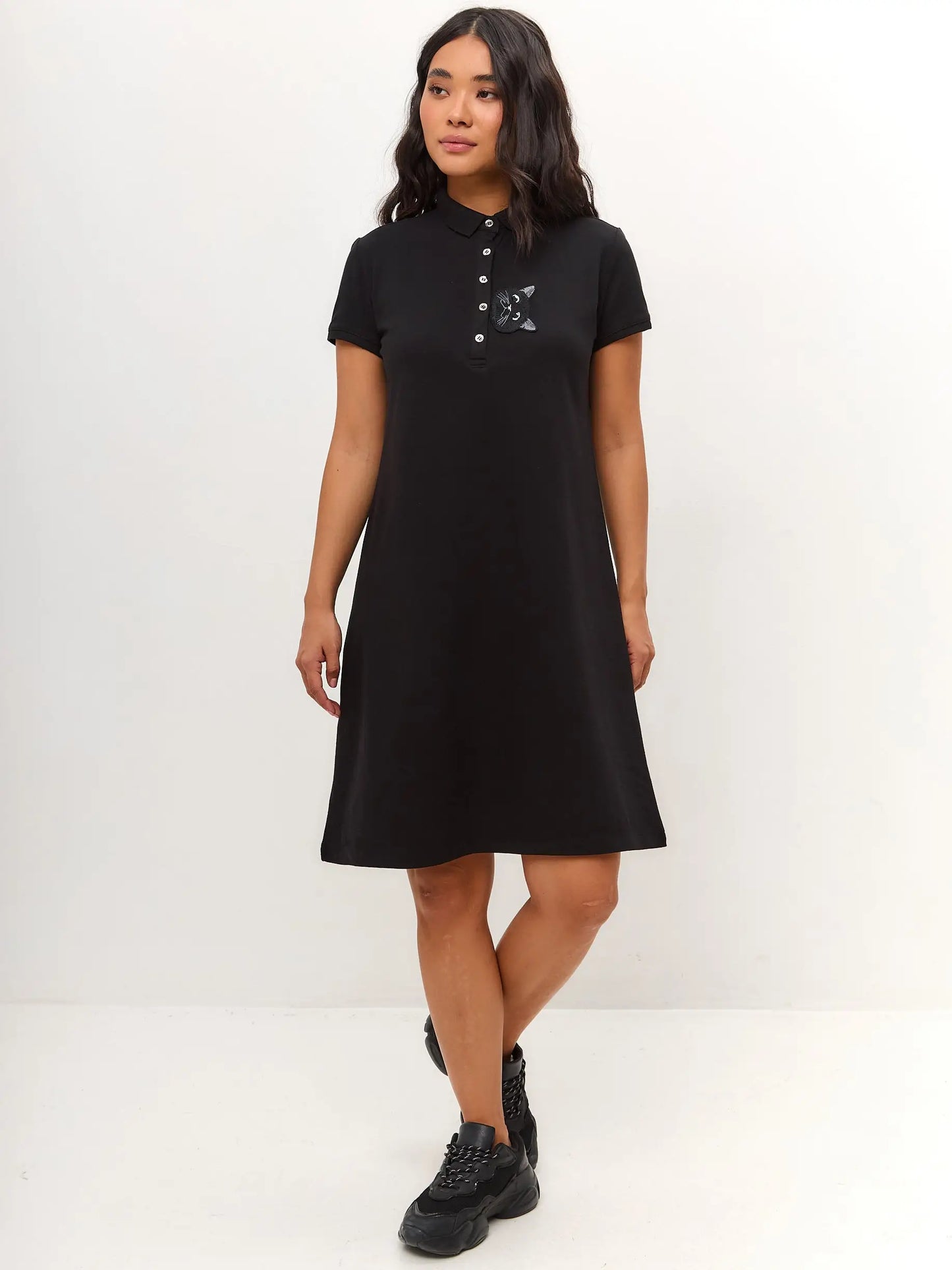 Black Polo Dress CAT - Polo t-shirt & dress
