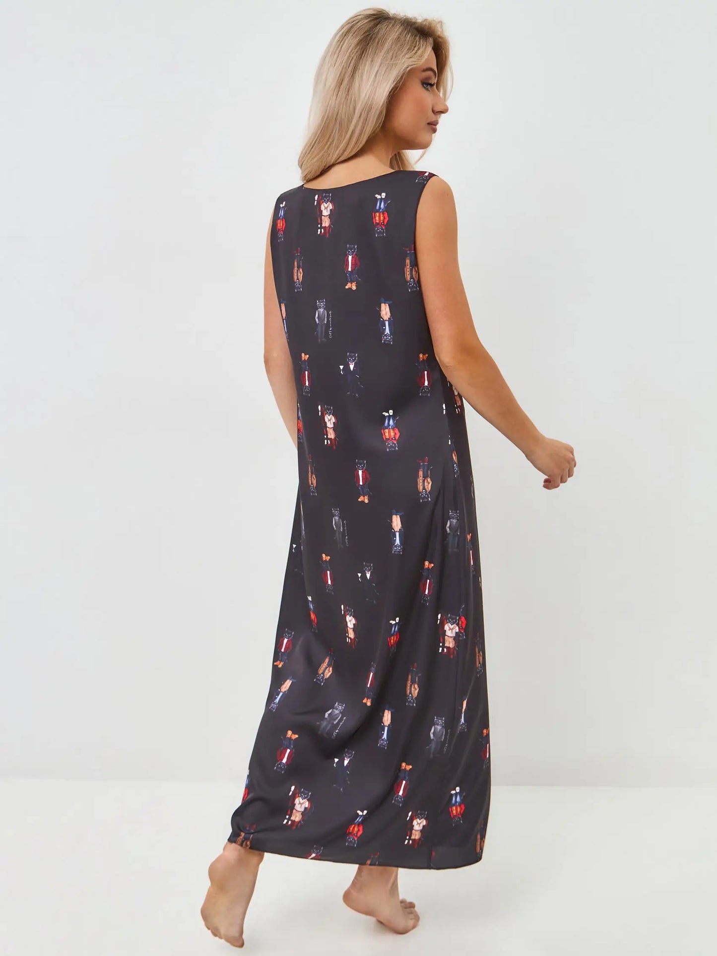 Black silk loungewear - Funny Cat Loungewear | For Cat Lovers | CAT by maniita lacitta