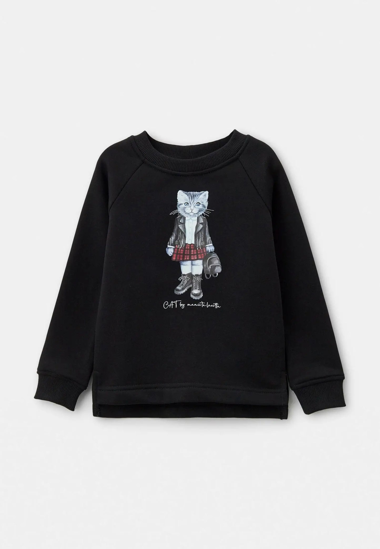Black sweatshirt rocker kitty - Funny Cat Hoodie & sweatshirt | For Cat Lovers | CAT by maniita