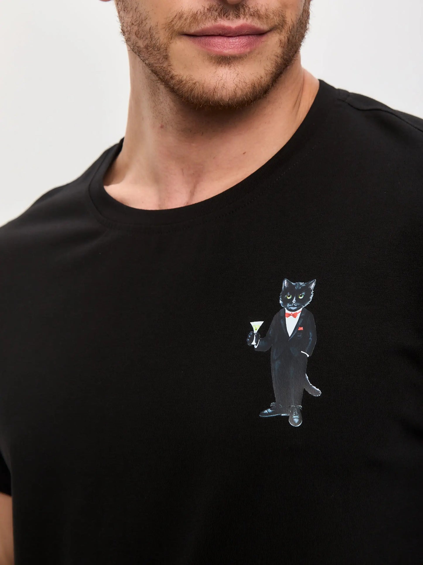 Black t-shirt dandy cat - Funny Cat T-shirt | For Cat Lovers | CAT by maniita lacitta