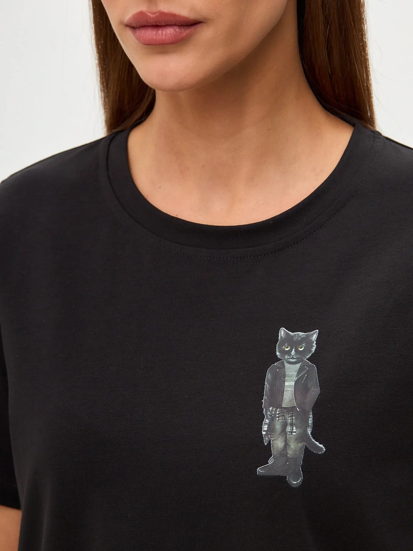 Black t-shirt rocker cat - Funny Cat T-shirt | For Cat Lovers | CAT by maniita lacitta