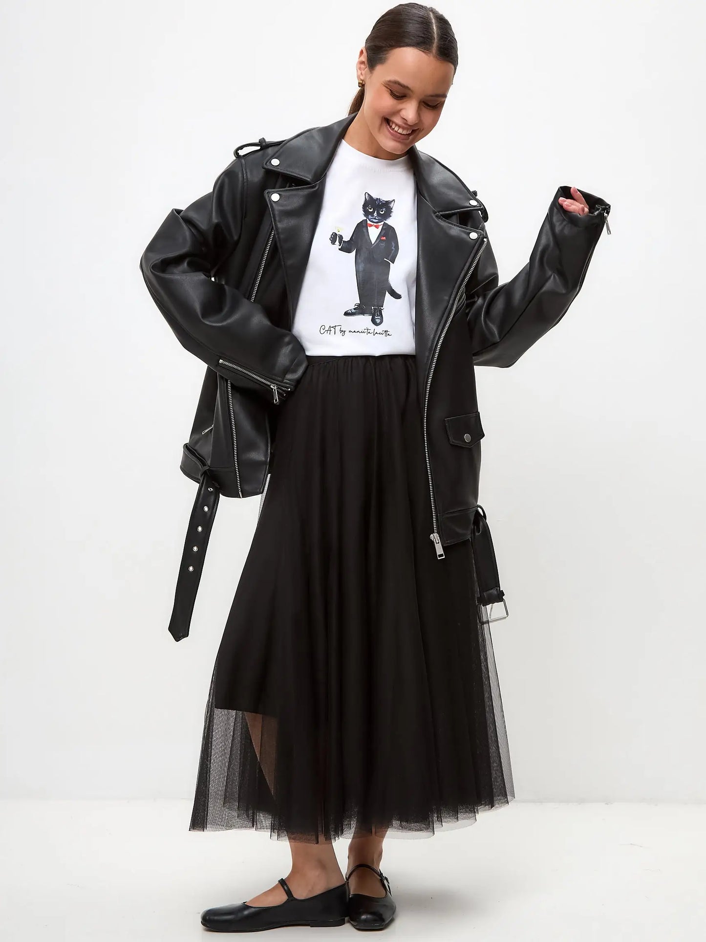 Black tulle skirt rocky - Funny Cat Bottom | For Cat Lovers | CAT by maniita lacitta