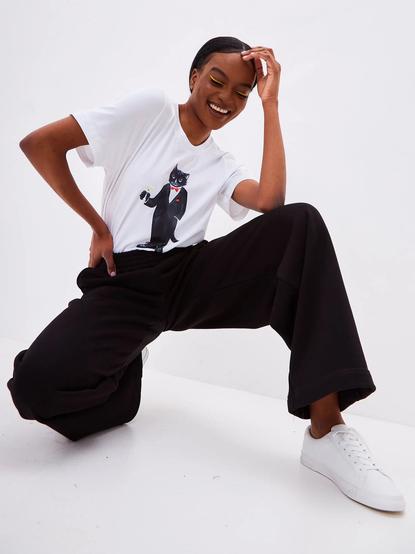 Black women’s sweatpants - Funny Cat Bottom | For Cat Lovers | CAT by maniita lacitta