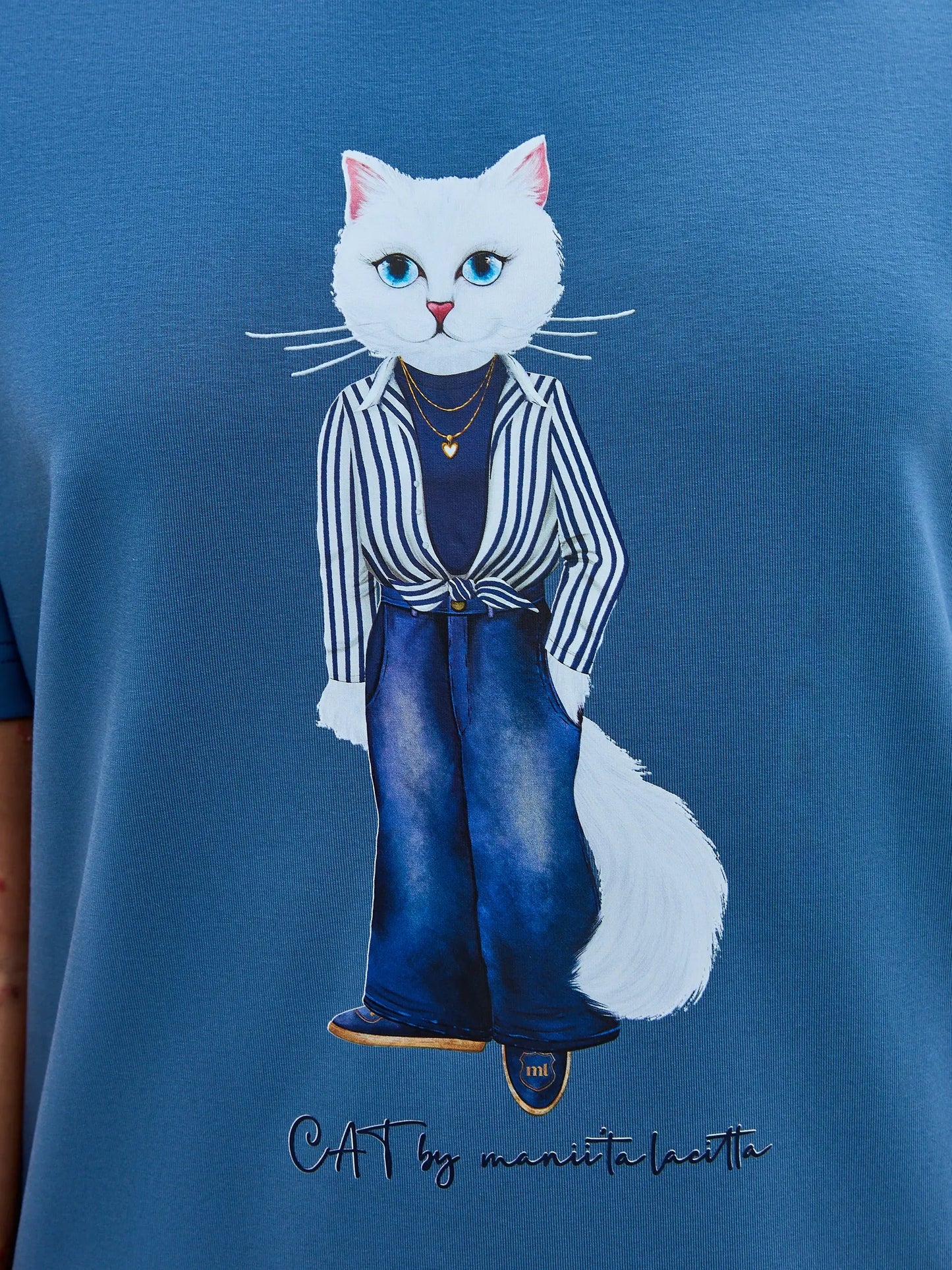 Blue dress country white cat - Funny Cat Dress | For Cat Lovers | CAT by maniita lacitta
