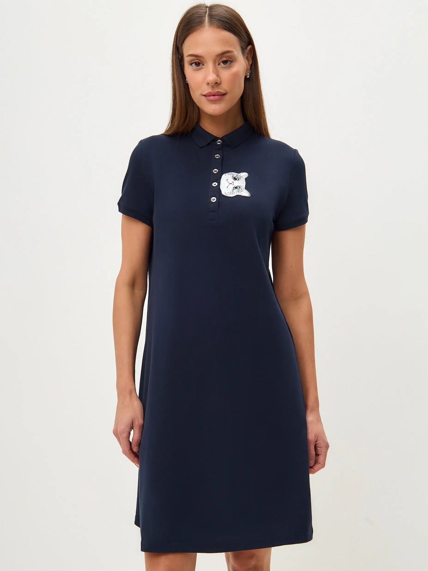 Blue polo dress cat - Funny Cat Polo t-shirt & dress | For Cat Lovers | CAT by maniita