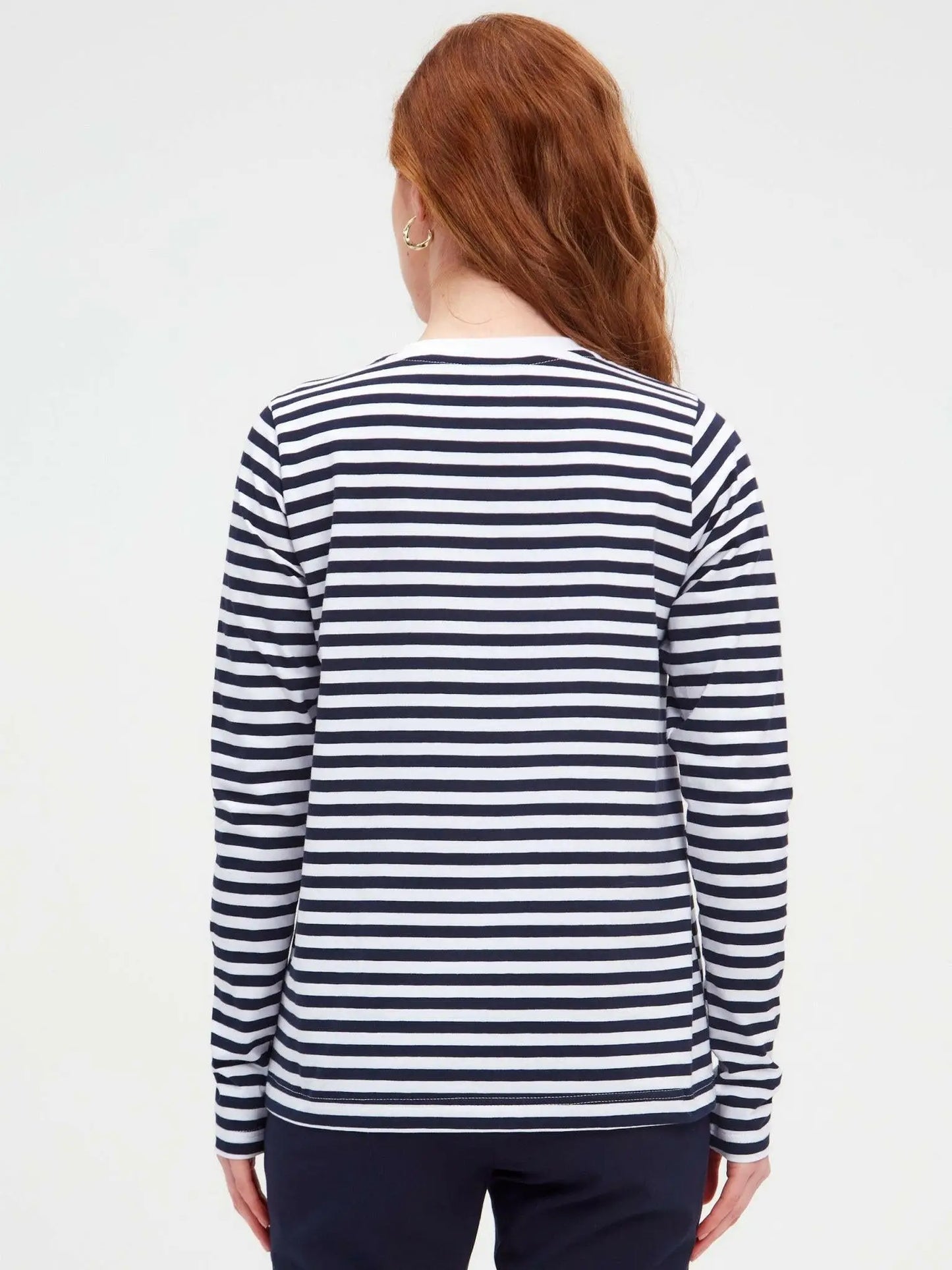 Blue printed longsleeve mariner cat - Funny Cat Shirt & Striped shirt | For Cat Lovers | CAT by maniita