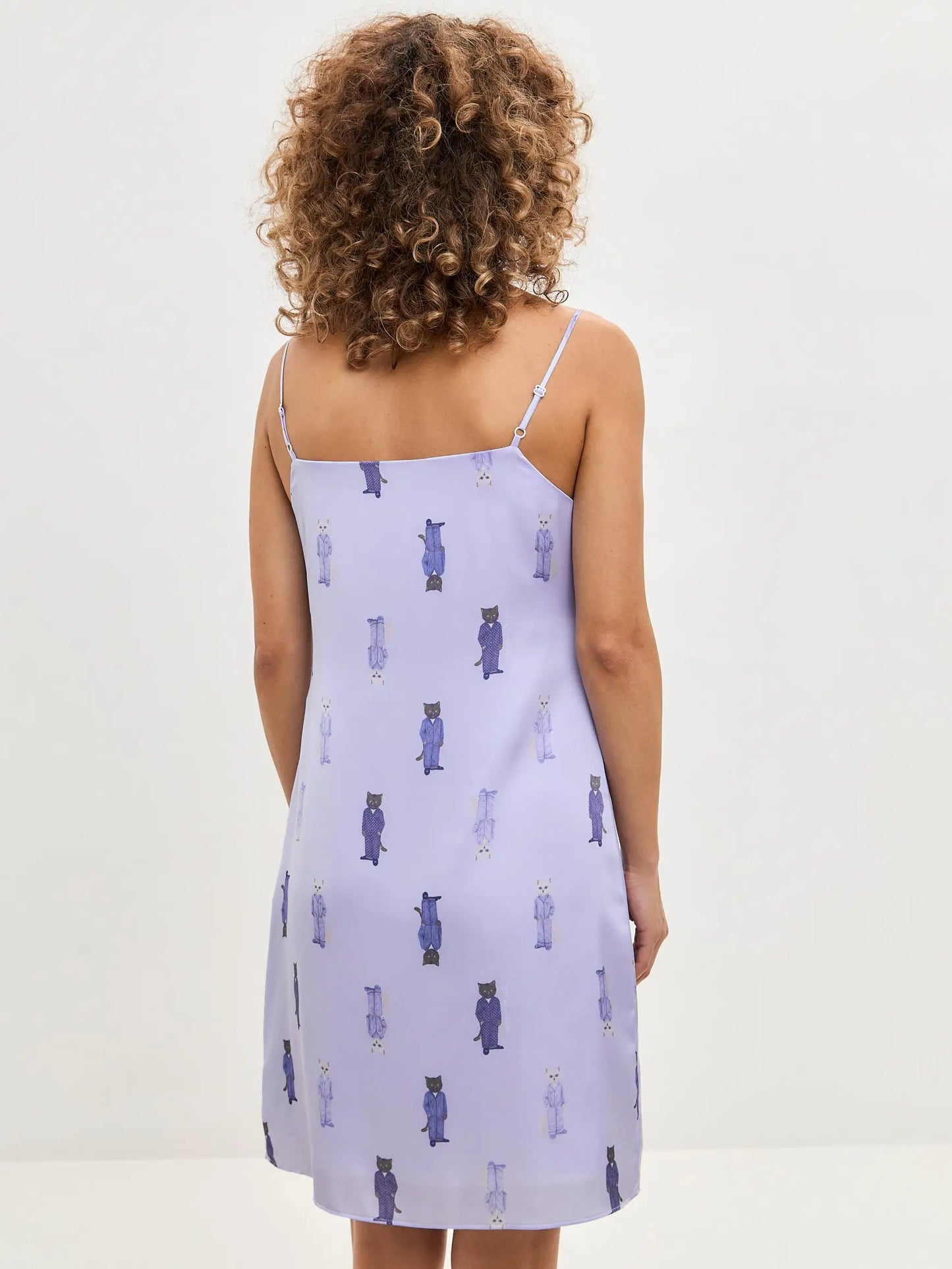 Blue silk loungewear - Funny Cat Loungewear | For Cat Lovers | CAT by maniita lacitta