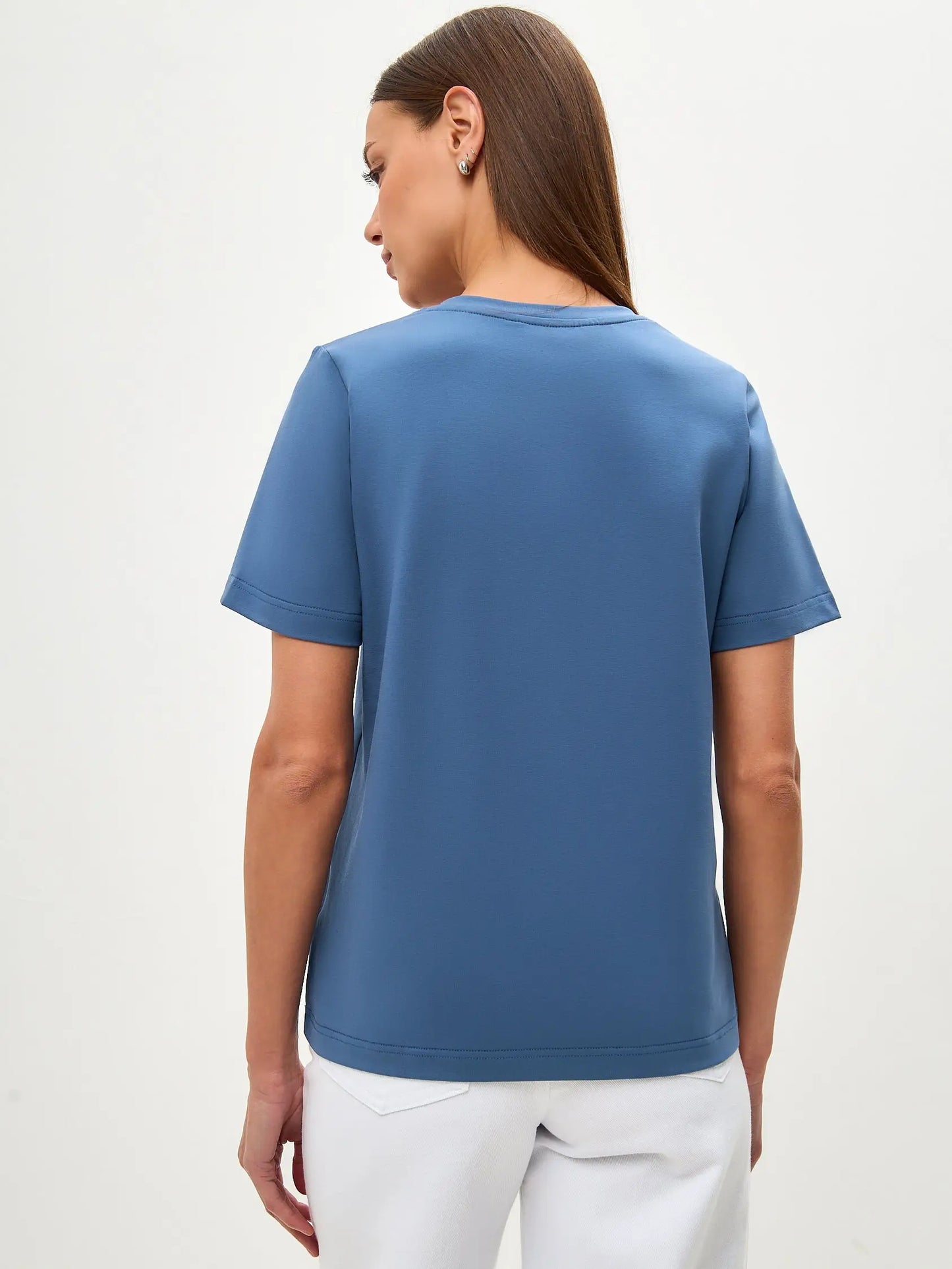 Blue Printed T-shirt COFFEE CAT - T-shirt
