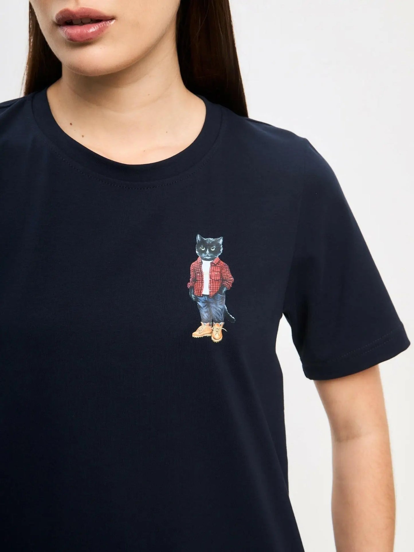 Blue t-shirt country cat - Funny Cat T-shirt | For Cat Lovers | CAT by maniita lacitta