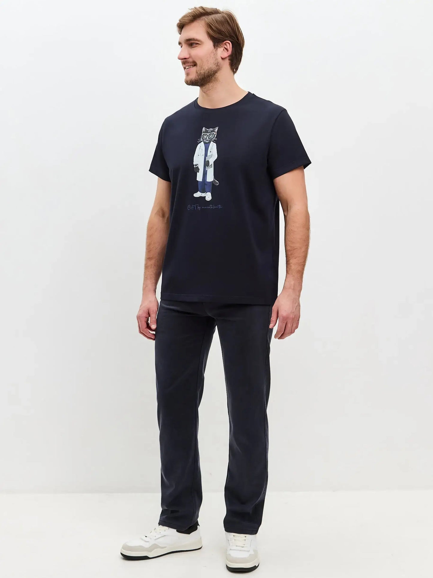 Blue t-shirt doctor cat - Funny Cat T-shirt | For Cat Lovers | CAT by maniita lacitta