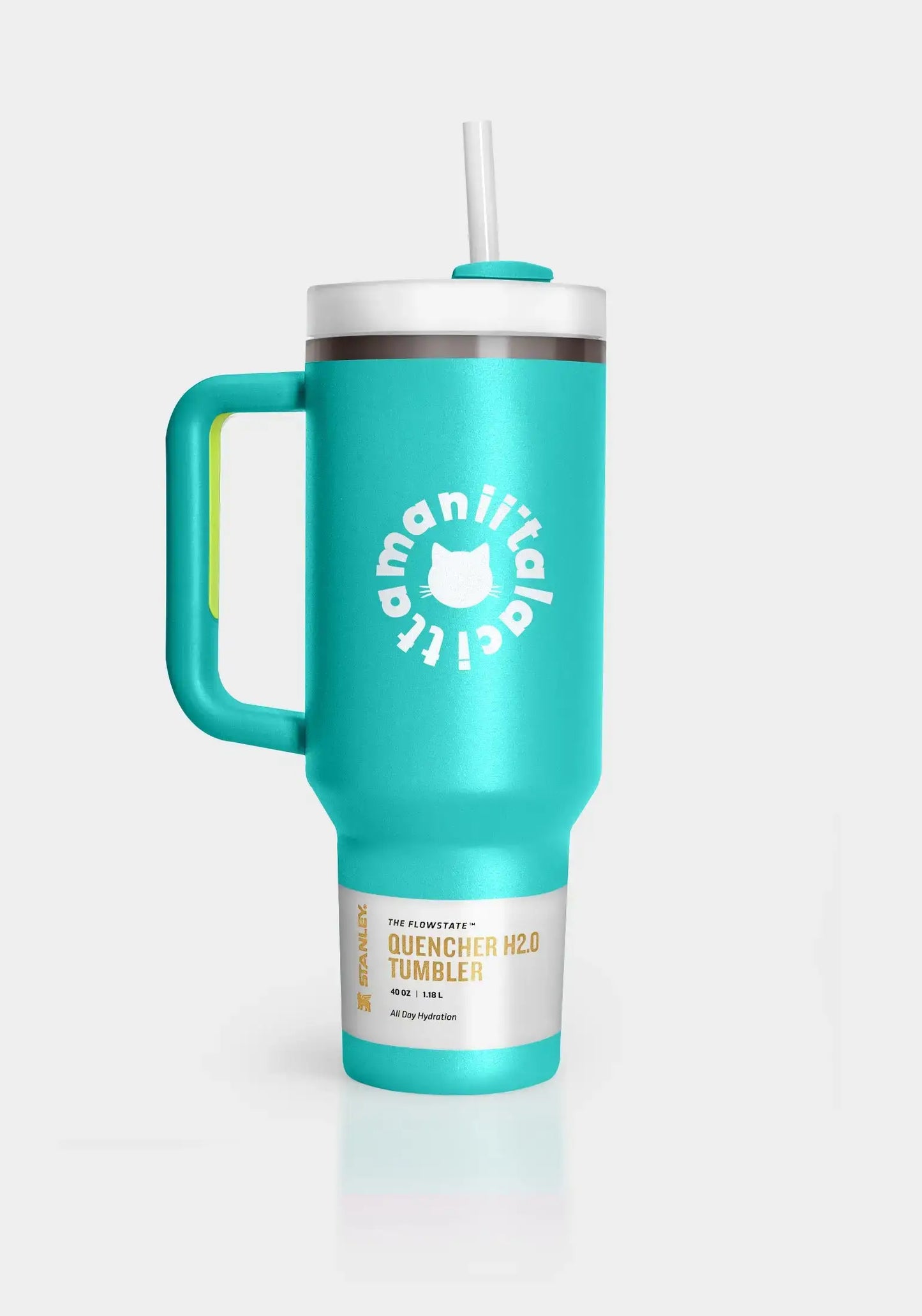 Blue thermos bottle with cat by maniita lacitta - Funny Cat | For Cat Lovers | CAT by maniita lacitta