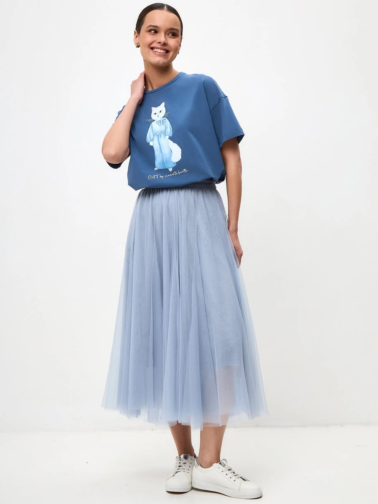 Blue tulle skirt rocky - Funny Cat Bottom | For Cat Lovers | CAT by maniita lacitta