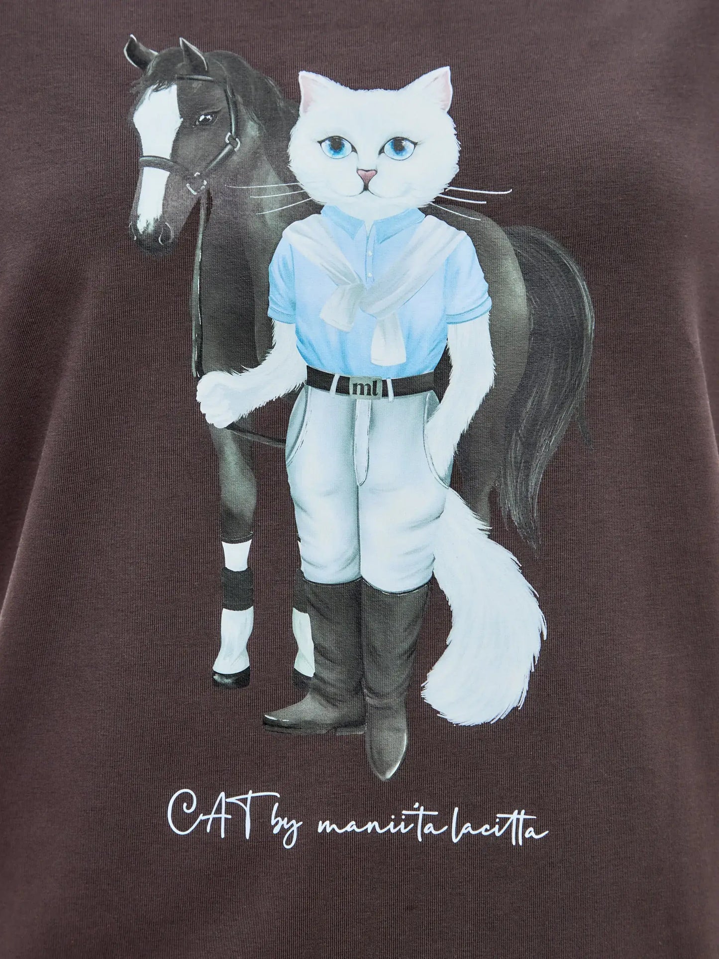Brown t-shirt rider cat - Funny Cat T-shirt | For Cat Lovers | CAT by maniita lacitta
