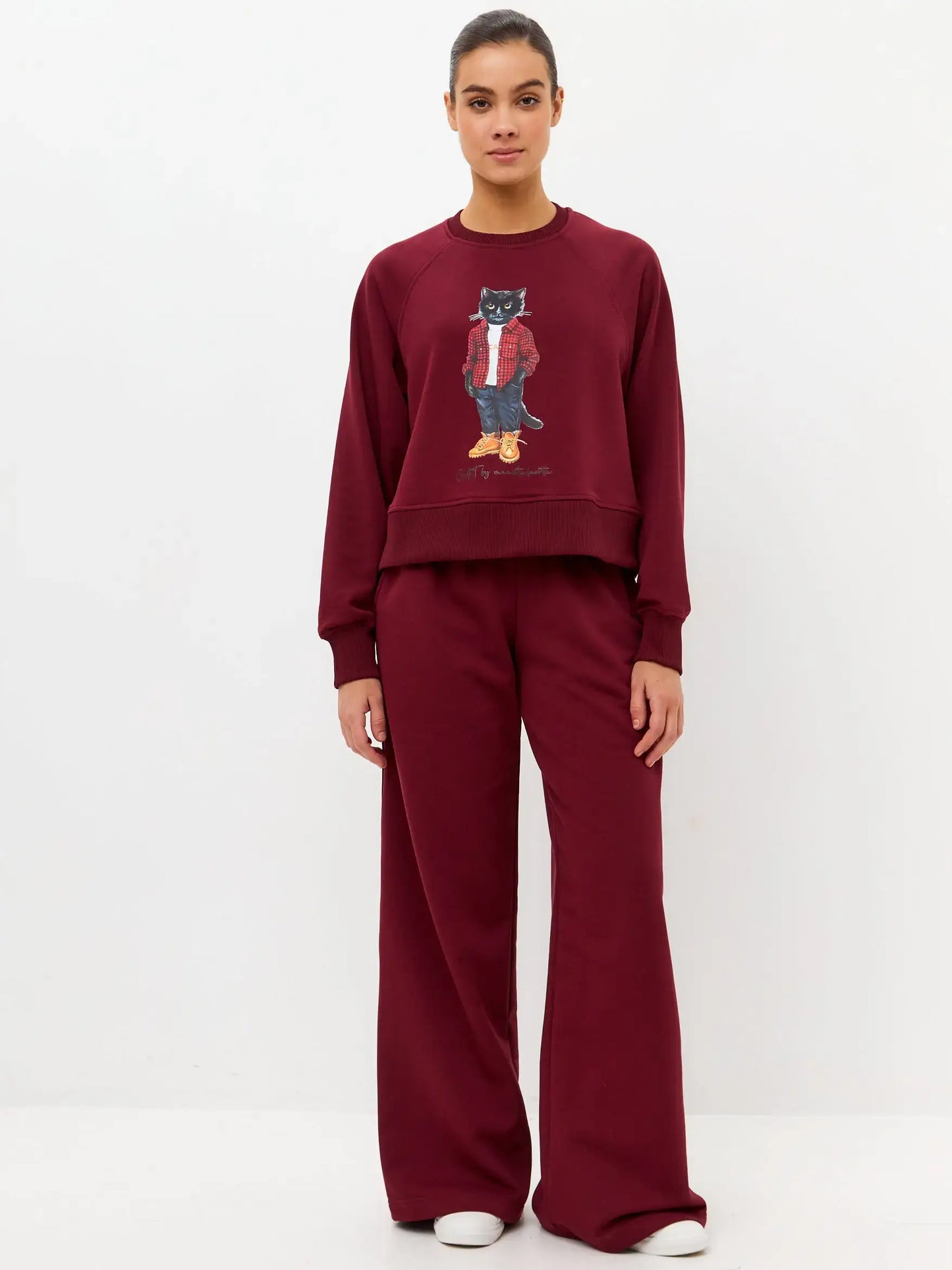 Burgundy sweatshirt country cat - Funny Cat Hoodie & sweatshirt | For Cat Lovers | CAT by maniita