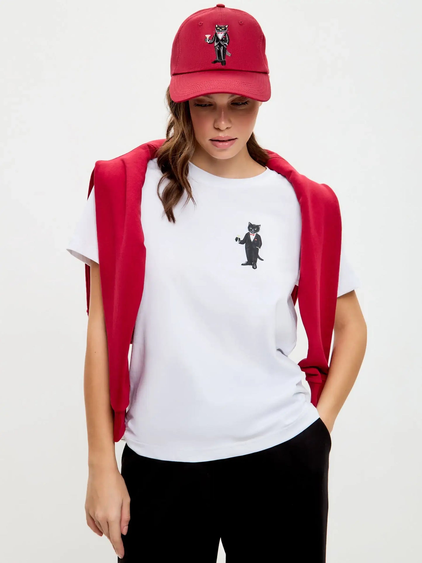 Cap maroon with dandy cat - Funny Cat | For Cat Lovers | CAT by maniita lacitta
