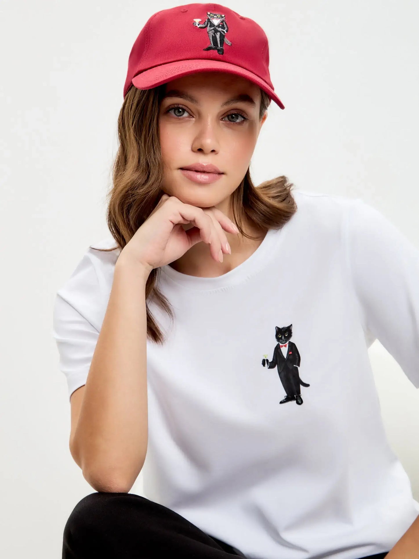 Cap maroon with dandy cat - Funny Cat | For Cat Lovers | CAT by maniita lacitta