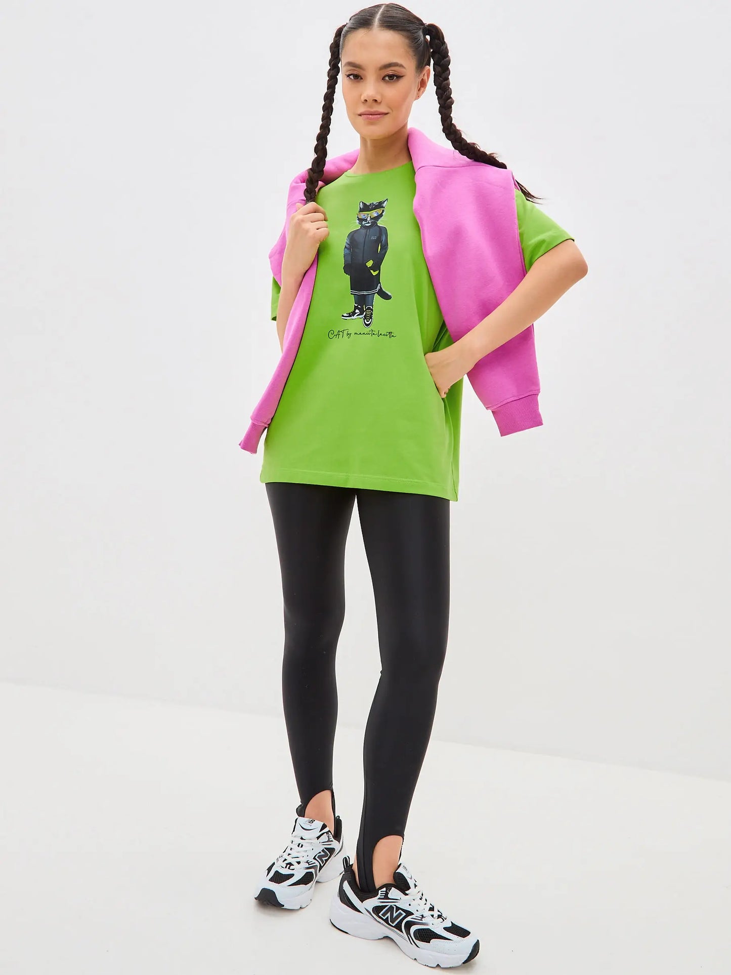 Green printed t-shirt sport cat - Funny Cat T-shirt | For Cat Lovers | CAT by maniita lacitta