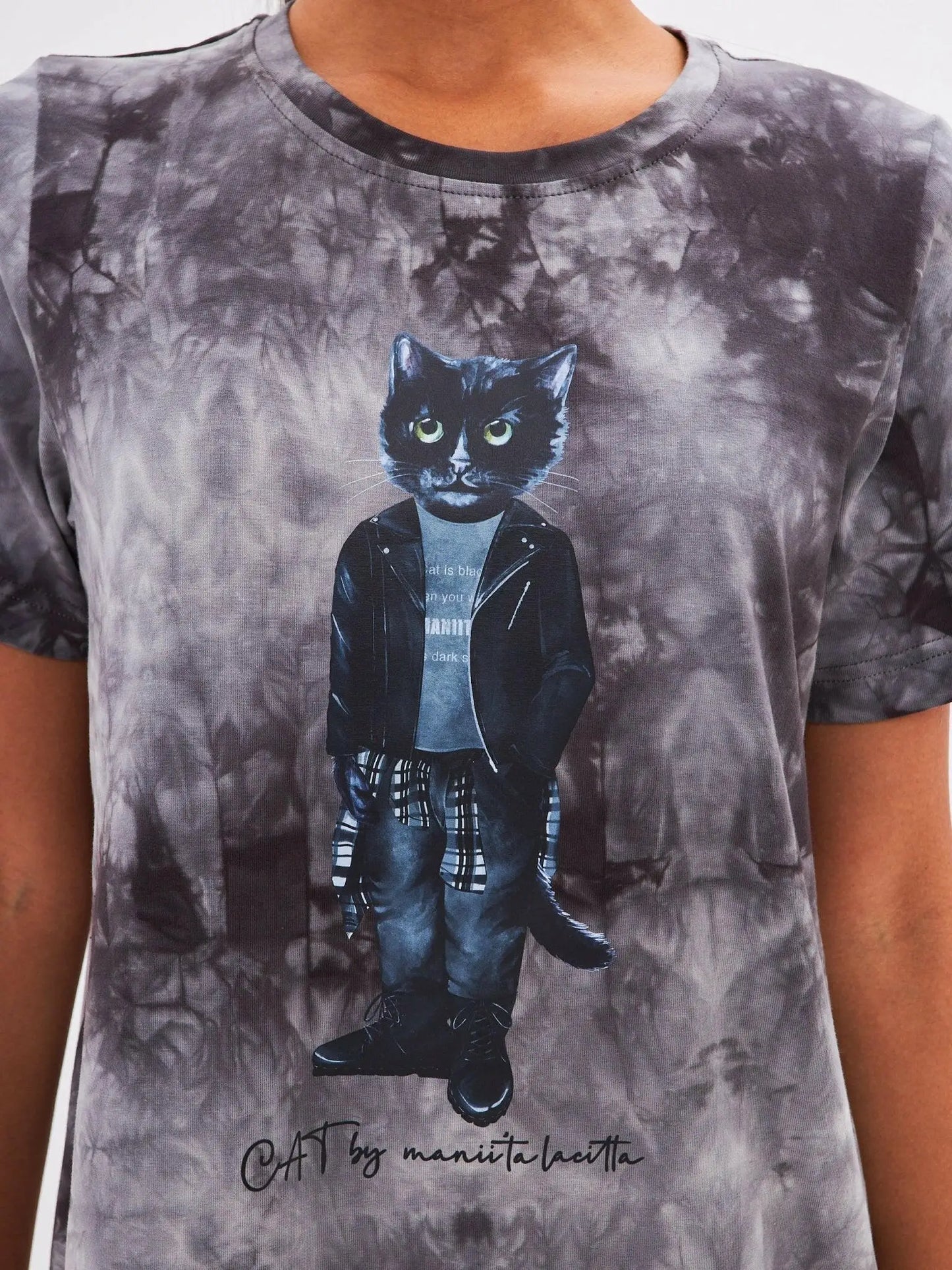 Grey printed dress rocker cat - Funny Cat Dress | For Cat Lovers | CAT by maniita lacitta