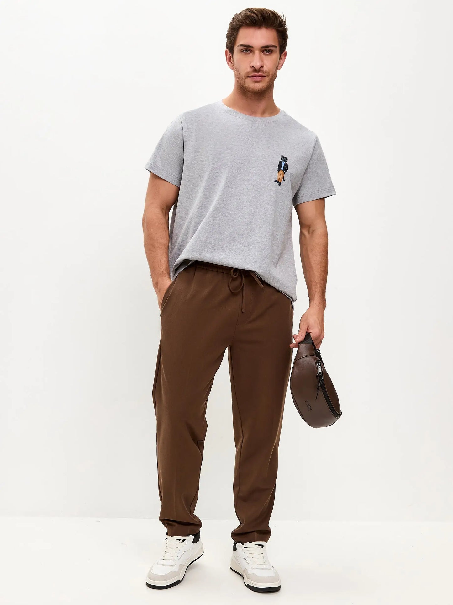 Grey Printed T-shirt REGATTA CAT - T-shirt