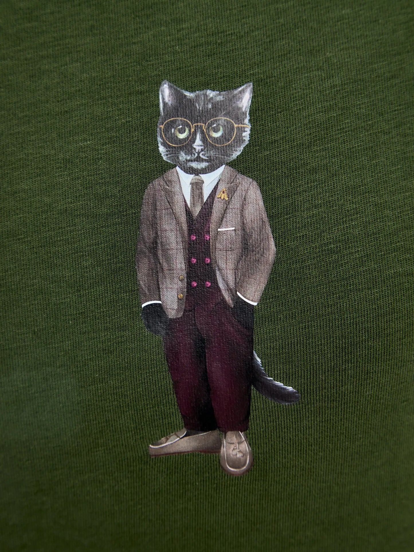 Olive t-shirt professor cat - Funny Cat T-shirt | For Cat Lovers | CAT by maniita lacitta