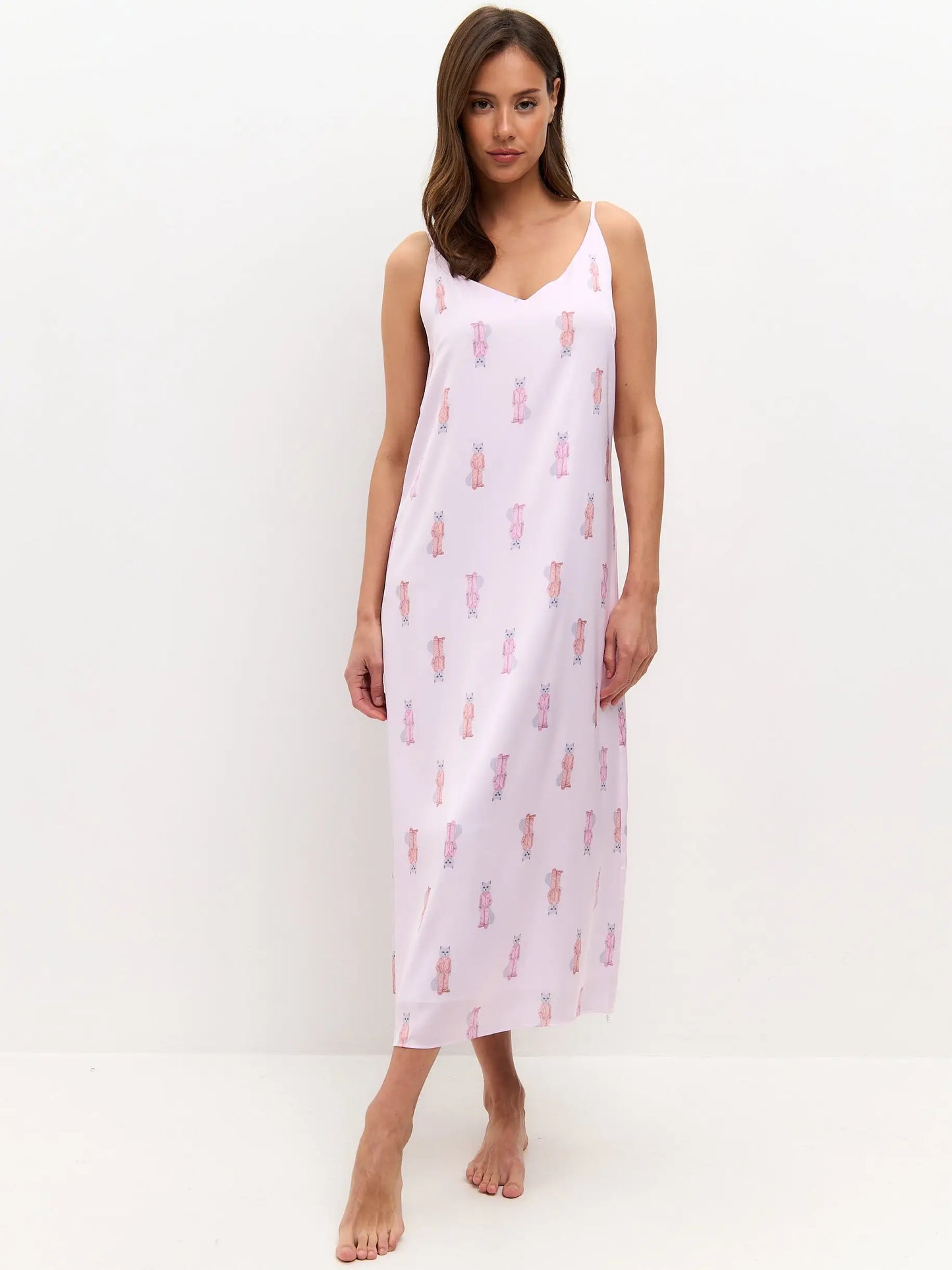 Pink silk loungewear - Funny Cat Loungewear | For Cat Lovers | CAT by maniita lacitta