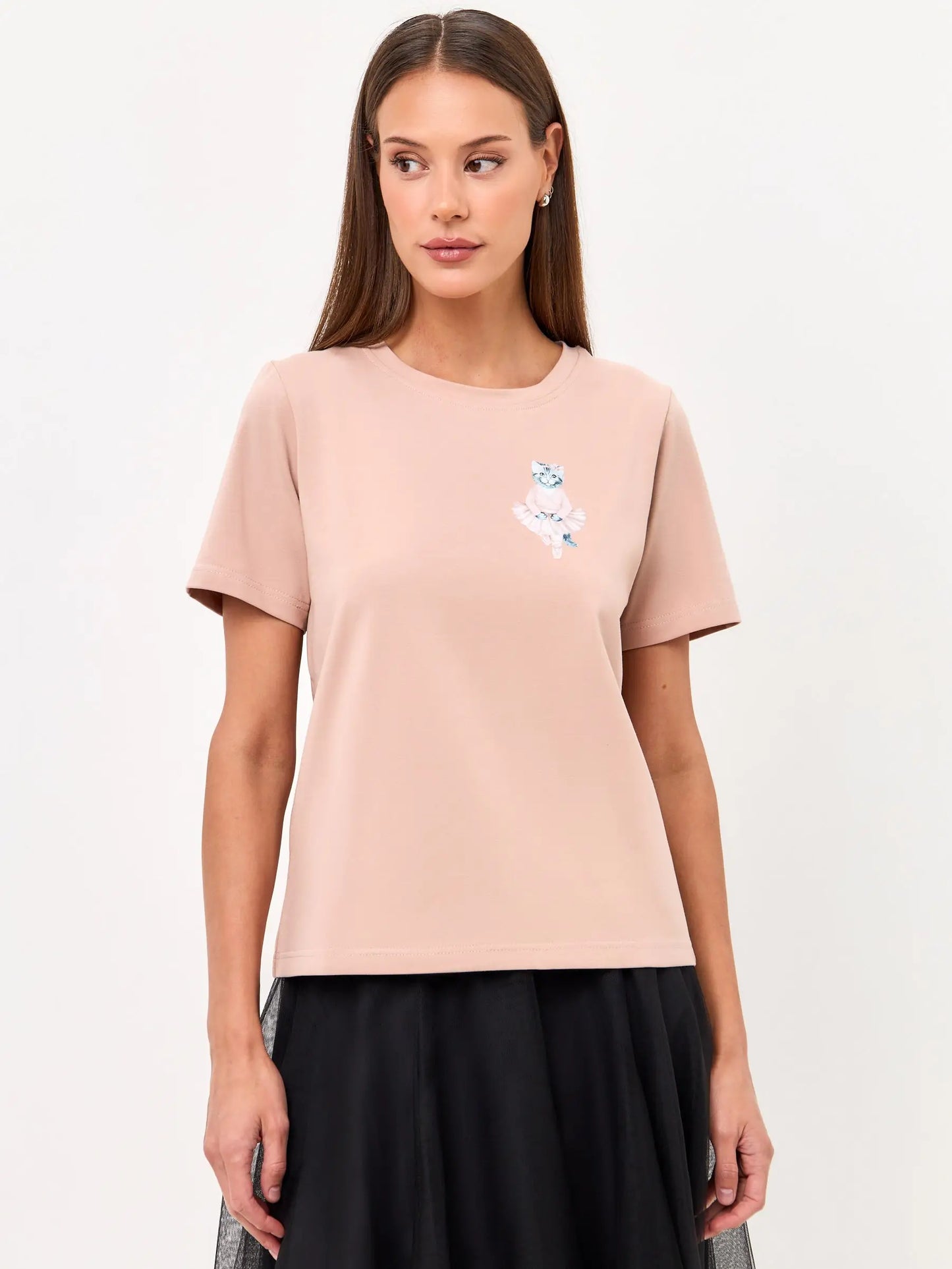 Pink t-shirt ballet cat - Funny Cat T-shirt | For Cat Lovers | CAT by maniita lacitta