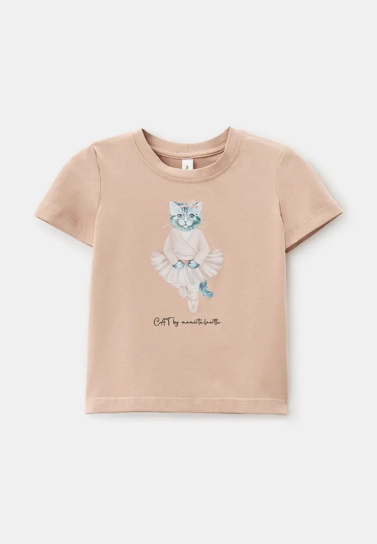 Pink t-shirt ballet cat - Funny Cat T-shirt | For Cat Lovers | CAT by maniita lacitta