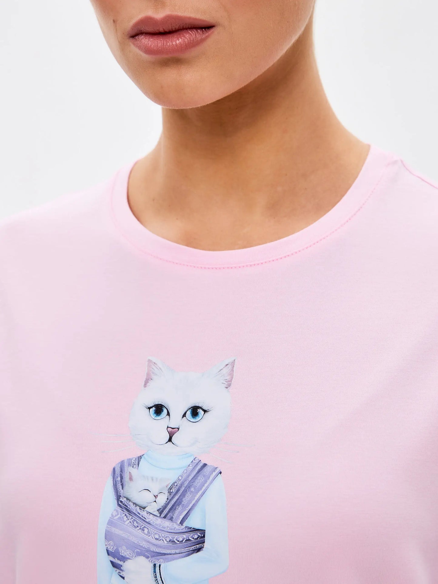 Pink t-shirt mother cat - Funny Cat T-shirt | For Cat Lovers | CAT by maniita lacitta