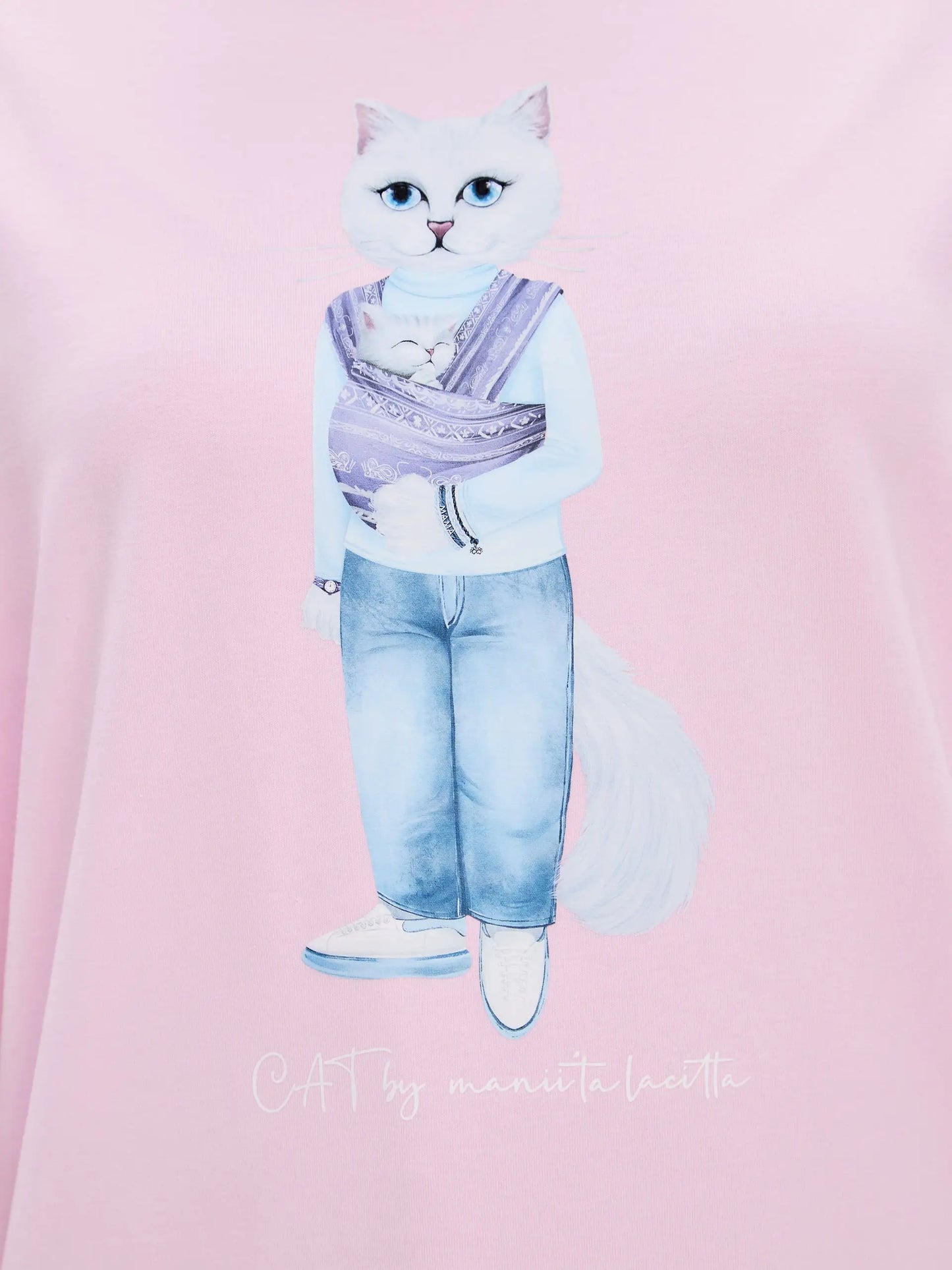 Pink t-shirt mother cat - Funny Cat T-shirt | For Cat Lovers | CAT by maniita lacitta