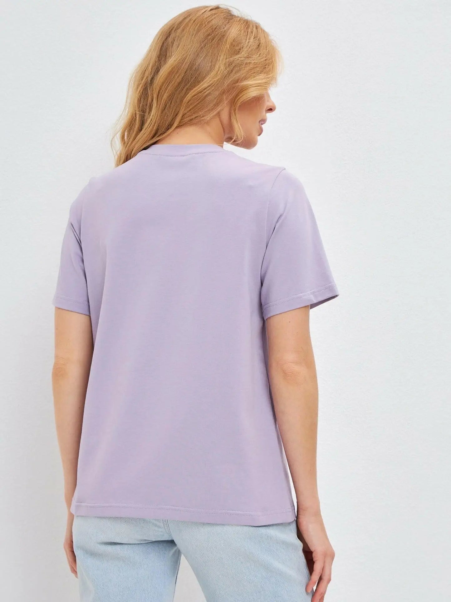 Purple printed t-shirt denim cat - Funny Cat T-shirt | For Cat Lovers | CAT by maniita lacitta