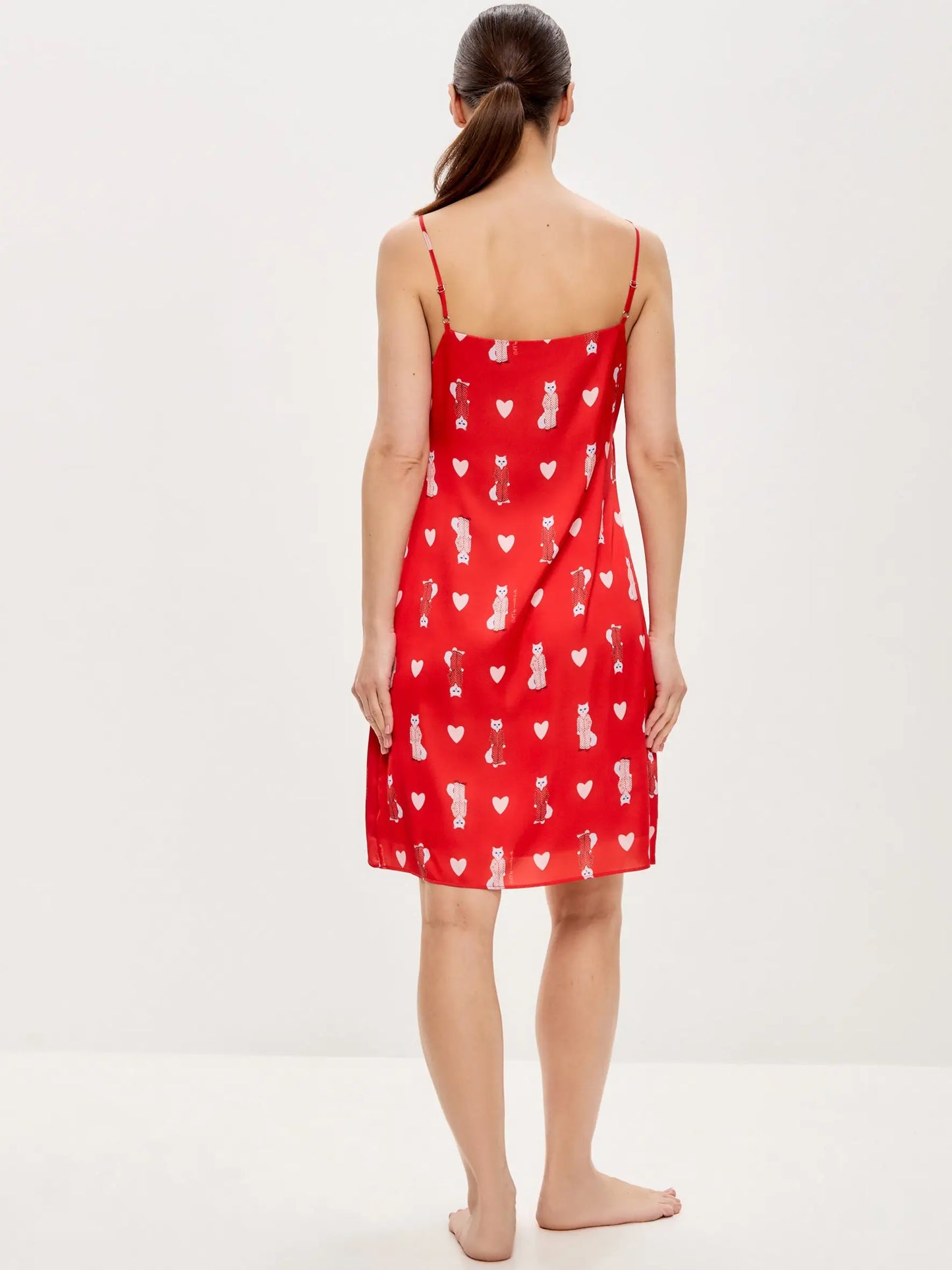 Red silk loungewear - Funny Cat Loungewear | For Cat Lovers | CAT by maniita lacitta