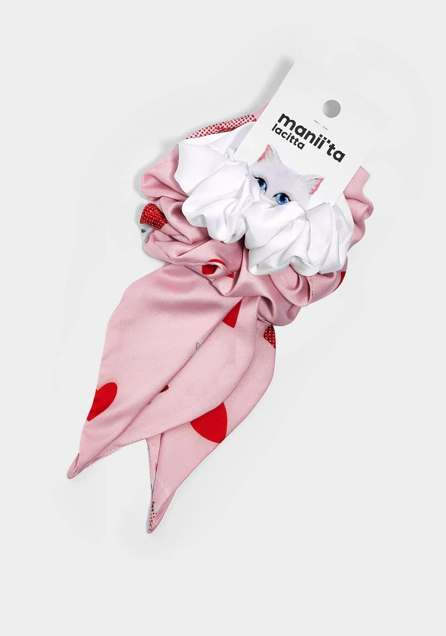 Set of 2 silk scrunchies - Funny Cat | For Cat Lovers | CAT by maniita lacitta