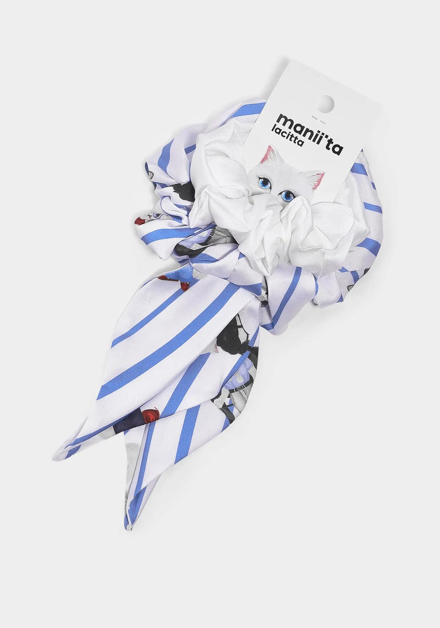 Set of 2 silk scrunchies - Funny Cat | For Cat Lovers | CAT by maniita lacitta