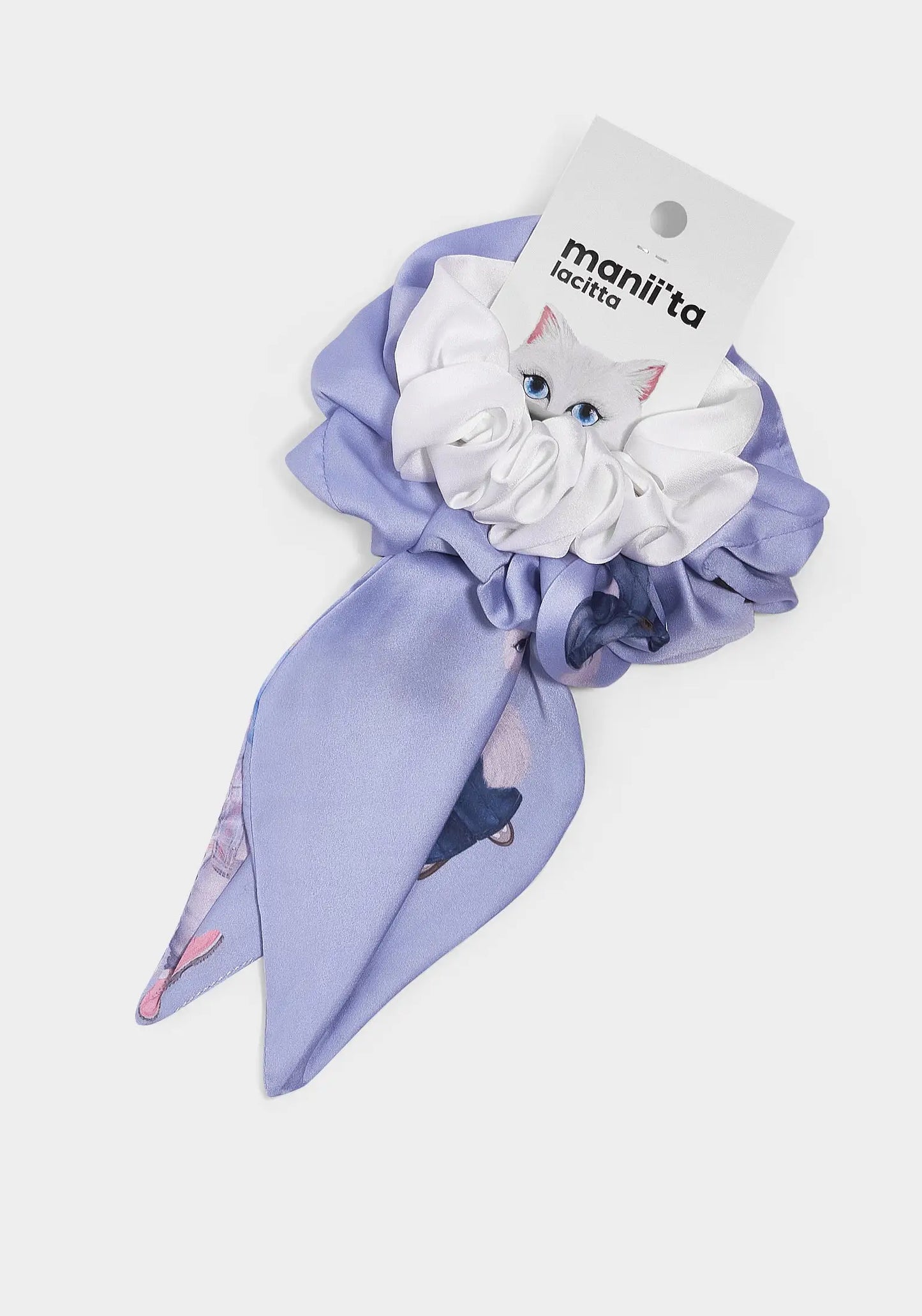 Set of 2 silk scrunchies - Funny Cat | For Cat Lovers | CAT by maniita lacitta