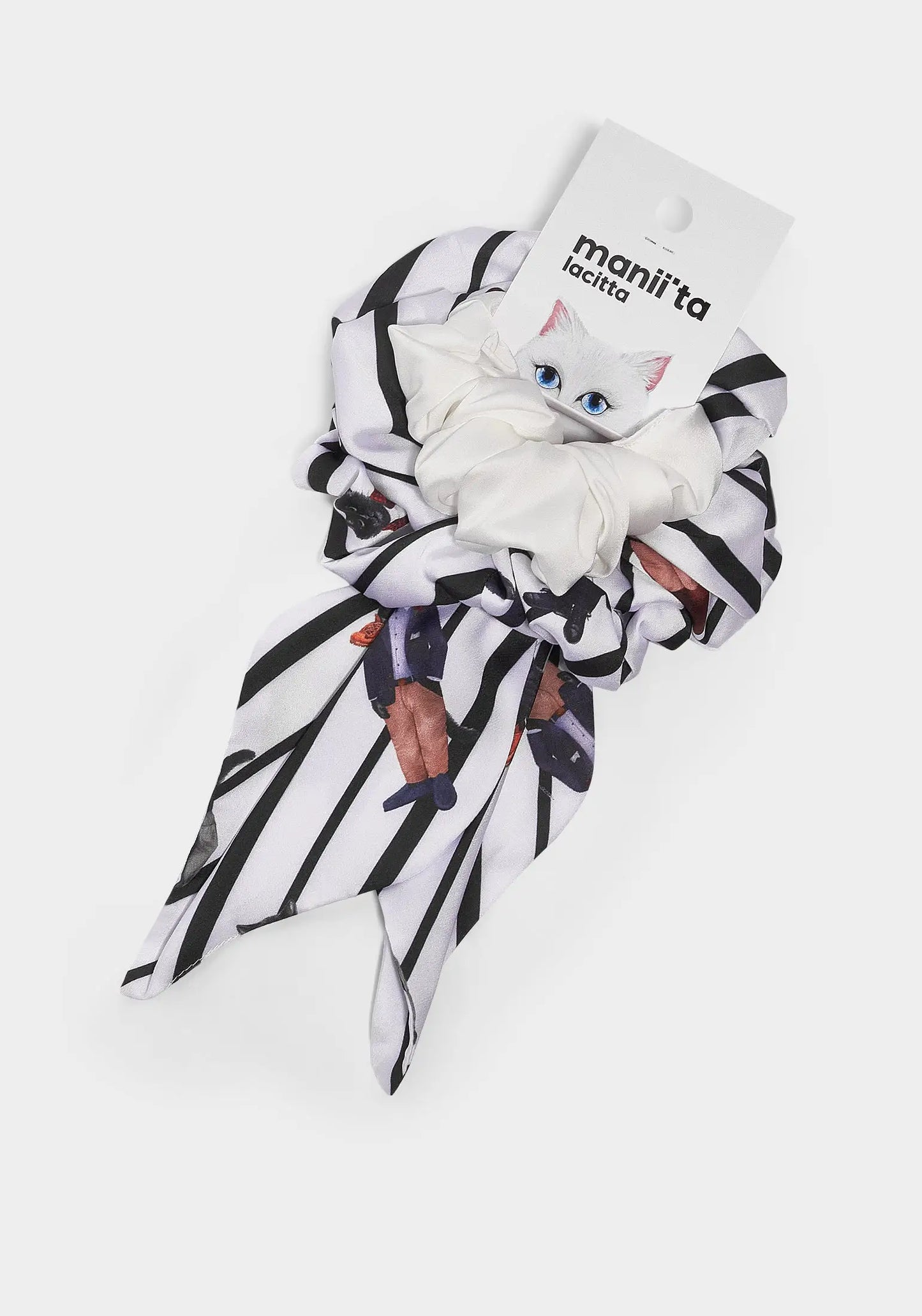 Set of 2 silk scrunchies - Funny Cat | For Cat Lovers | CAT by maniita lacitta