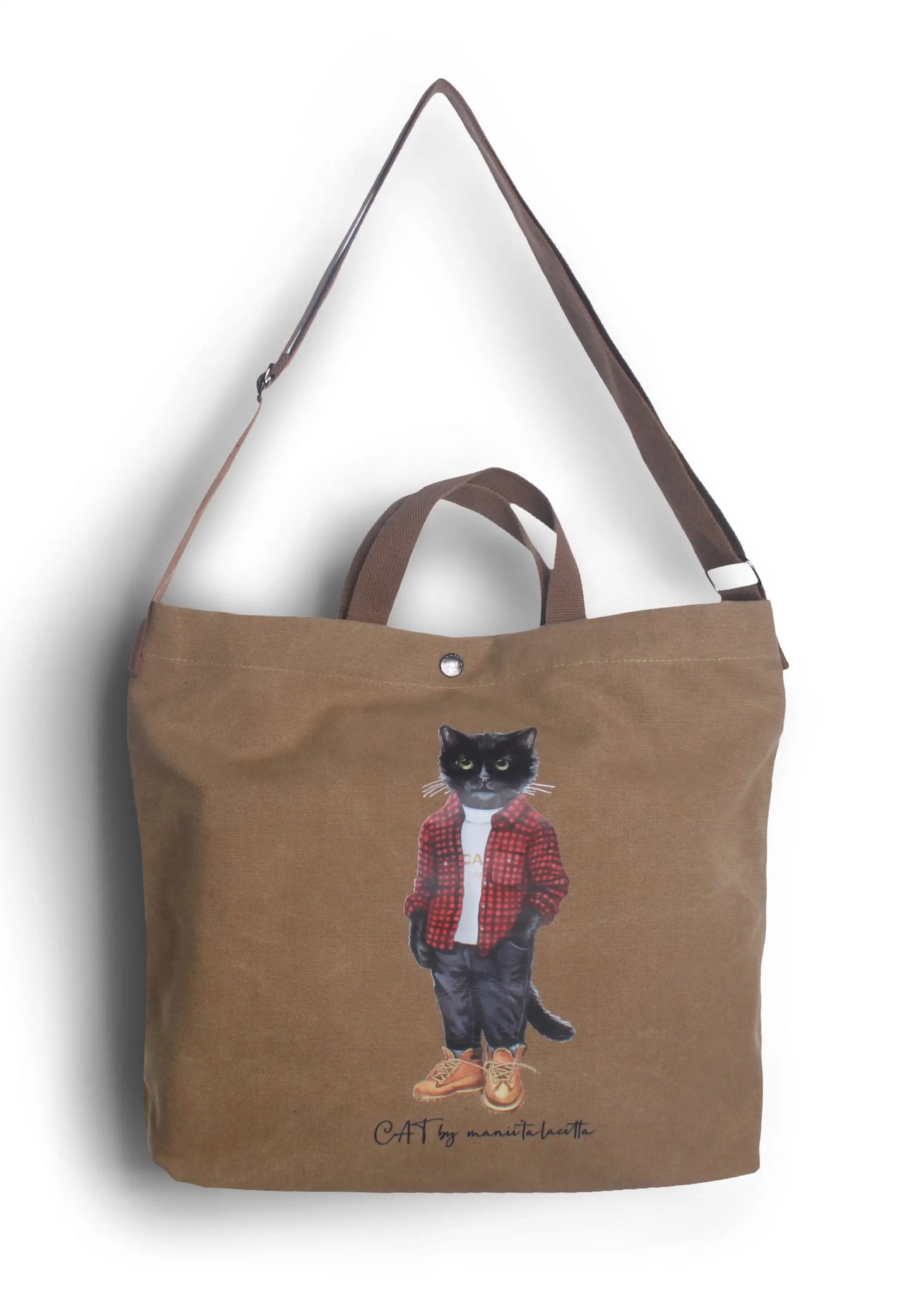 Shopper beige with country cat - Funny Cat | For Cat Lovers | CAT by maniita lacitta