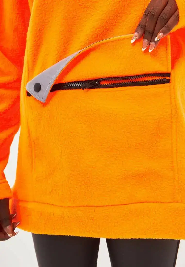 Sport set: orange fleece hoodie & black women’s leggins - Funny Cat | For Cat Lovers | CAT by maniita lacitta
