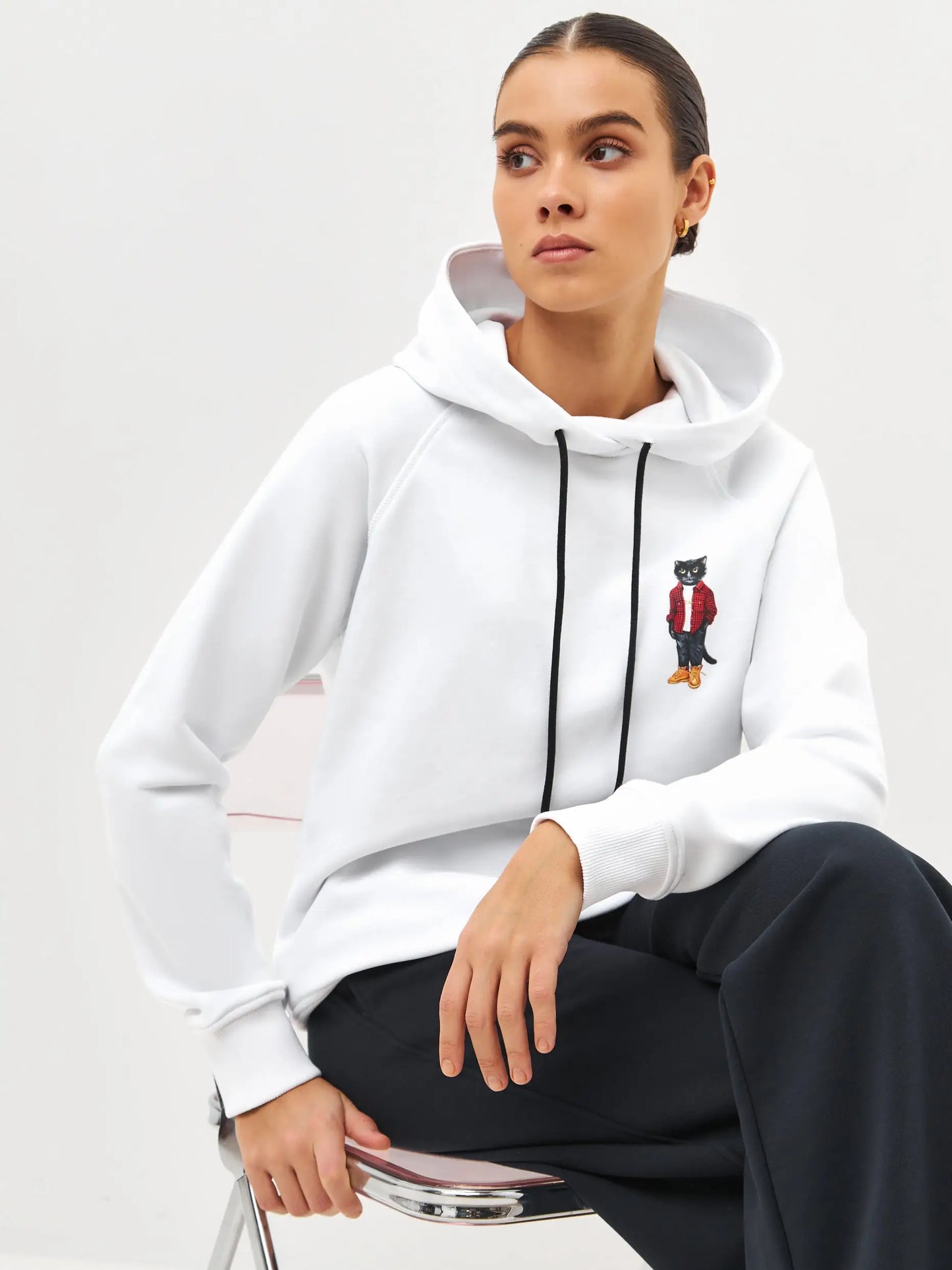 White hoodie country cat - Funny Cat Hoodie & sweatshirt | For Cat Lovers | CAT by maniita