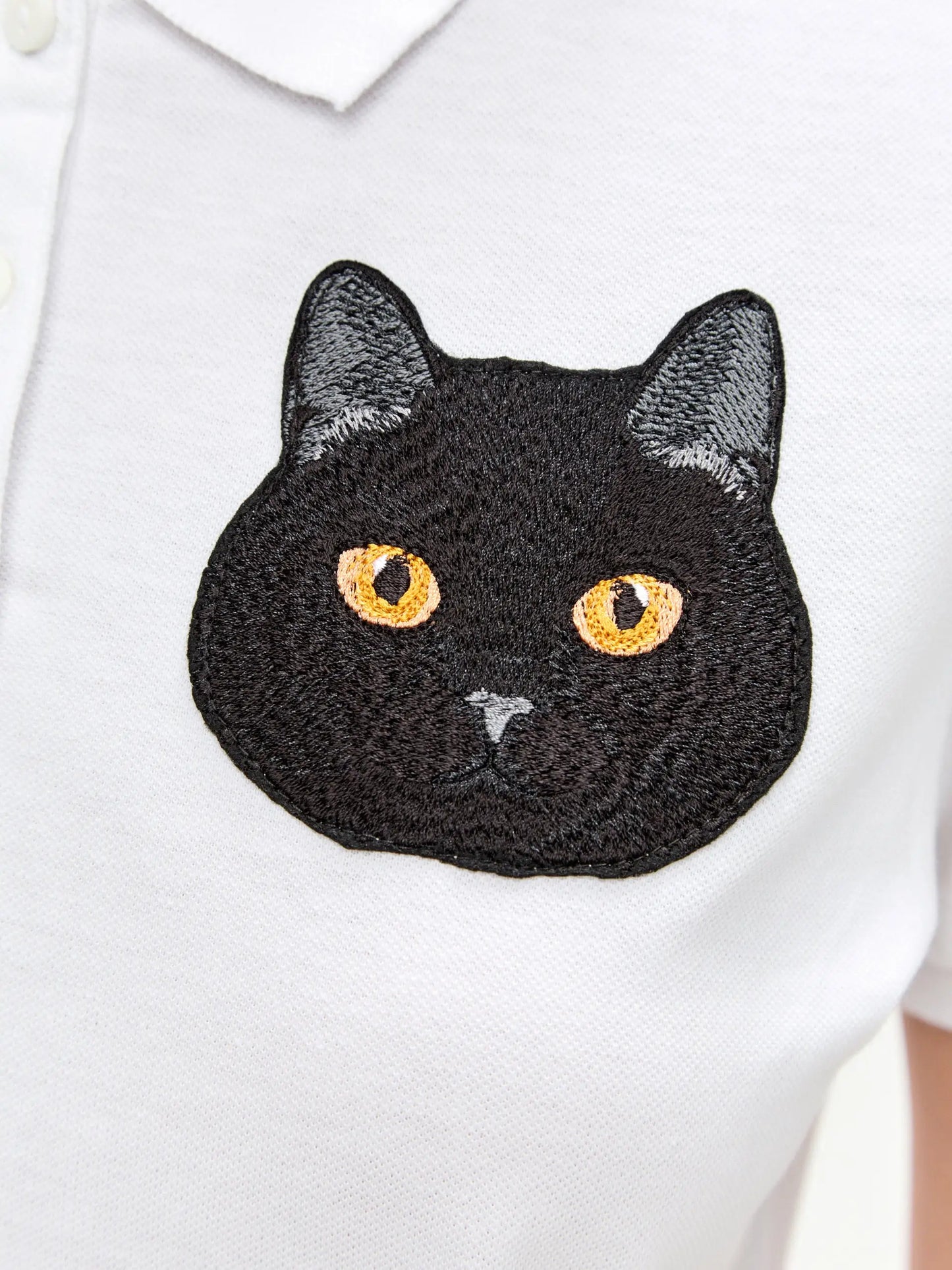 White polo t-shirt cat - Funny Cat Polo t-shirt & dress | For Cat Lovers | CAT by maniita