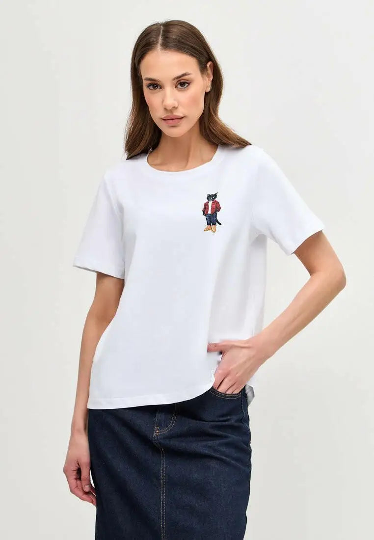 White t-shirt country cat - Funny Cat T-shirt | For Cat Lovers | CAT by maniita lacitta