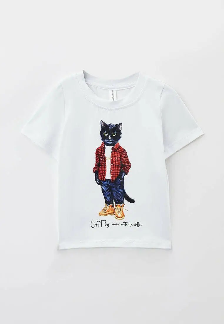 White t-shirt country cat - Funny Cat T-shirt | For Cat Lovers | CAT by maniita lacitta