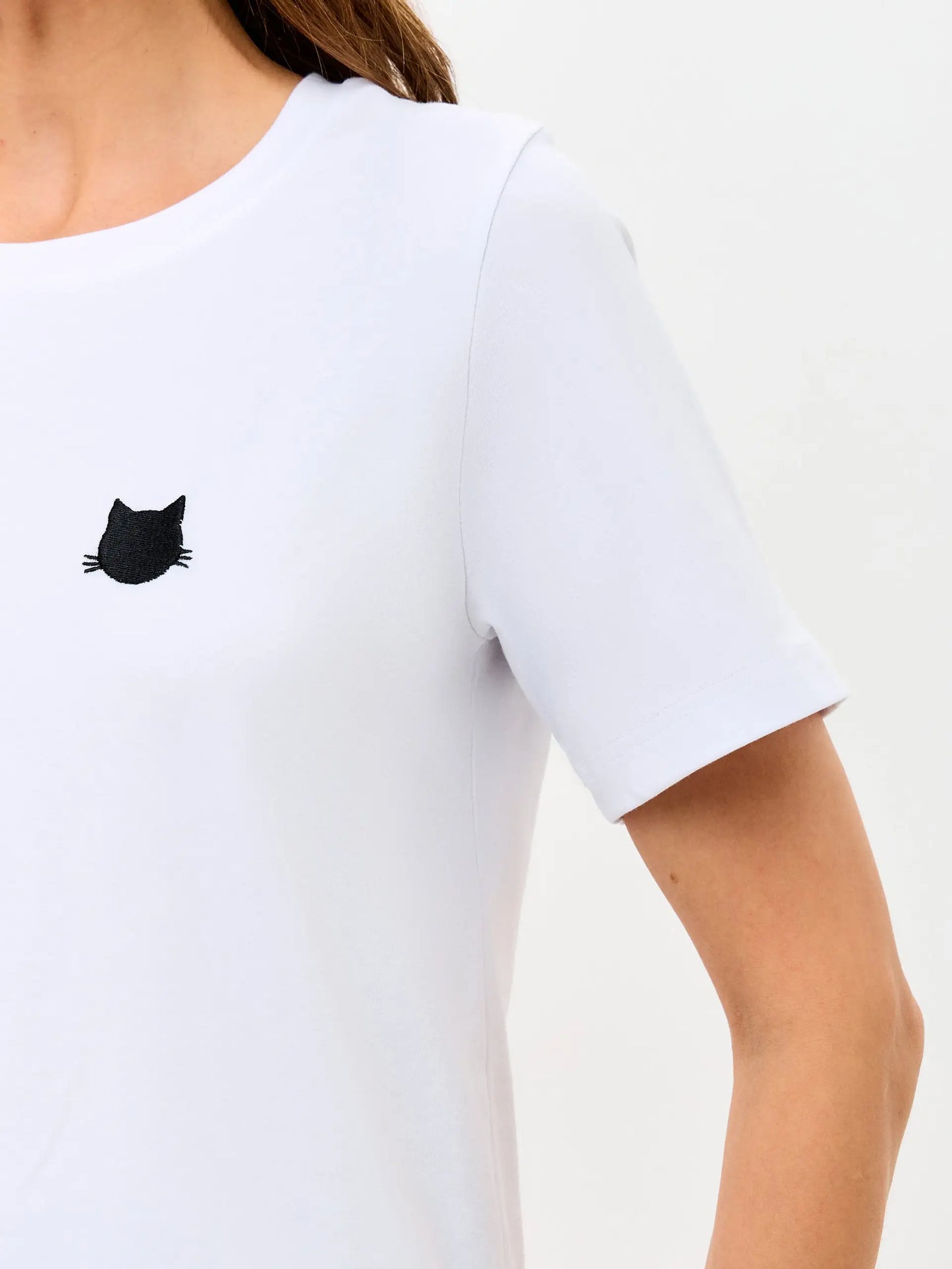 Beige t-shirt logo cat - Funny Cat T-shirt | For Cat Lovers | CAT by maniita lacitta