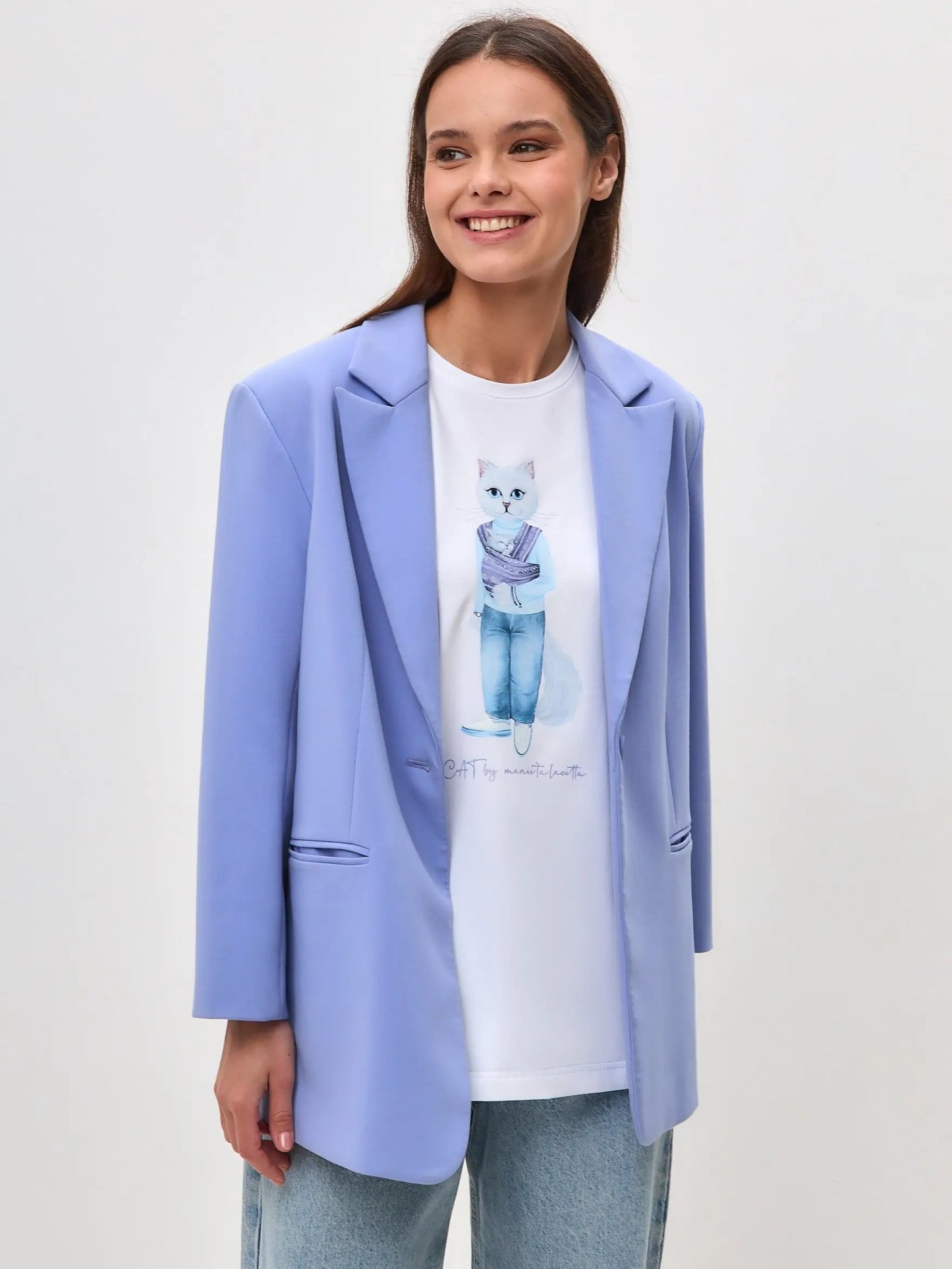 White t-shirt mother cat - Funny Cat T-shirt | For Cat Lovers | CAT by maniita lacitta