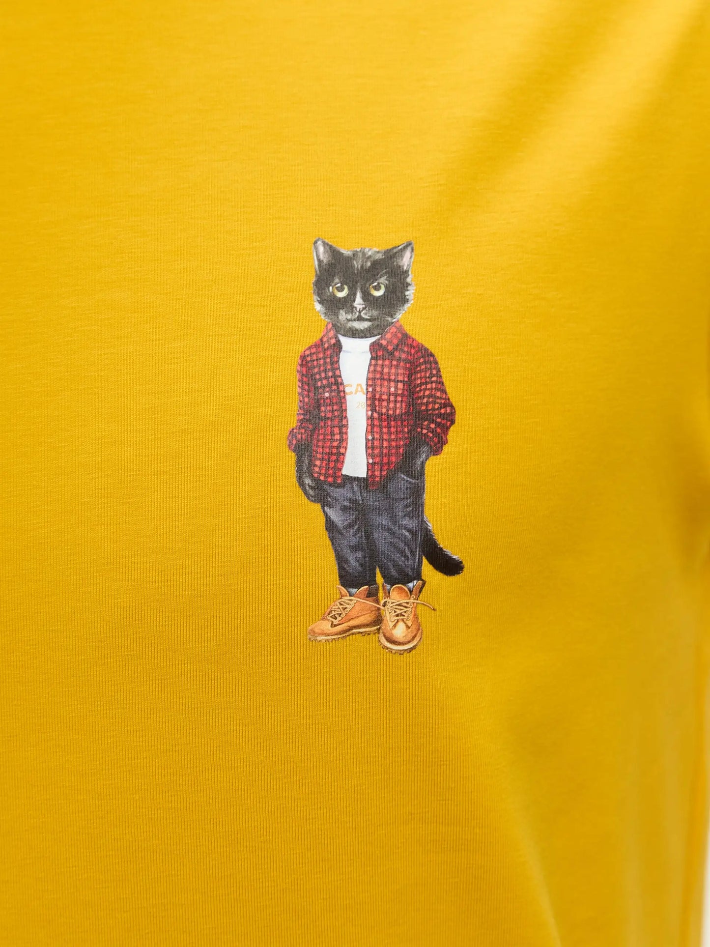 Yellow t-shirt country cat - Funny Cat T-shirt | For Cat Lovers | CAT by maniita lacitta
