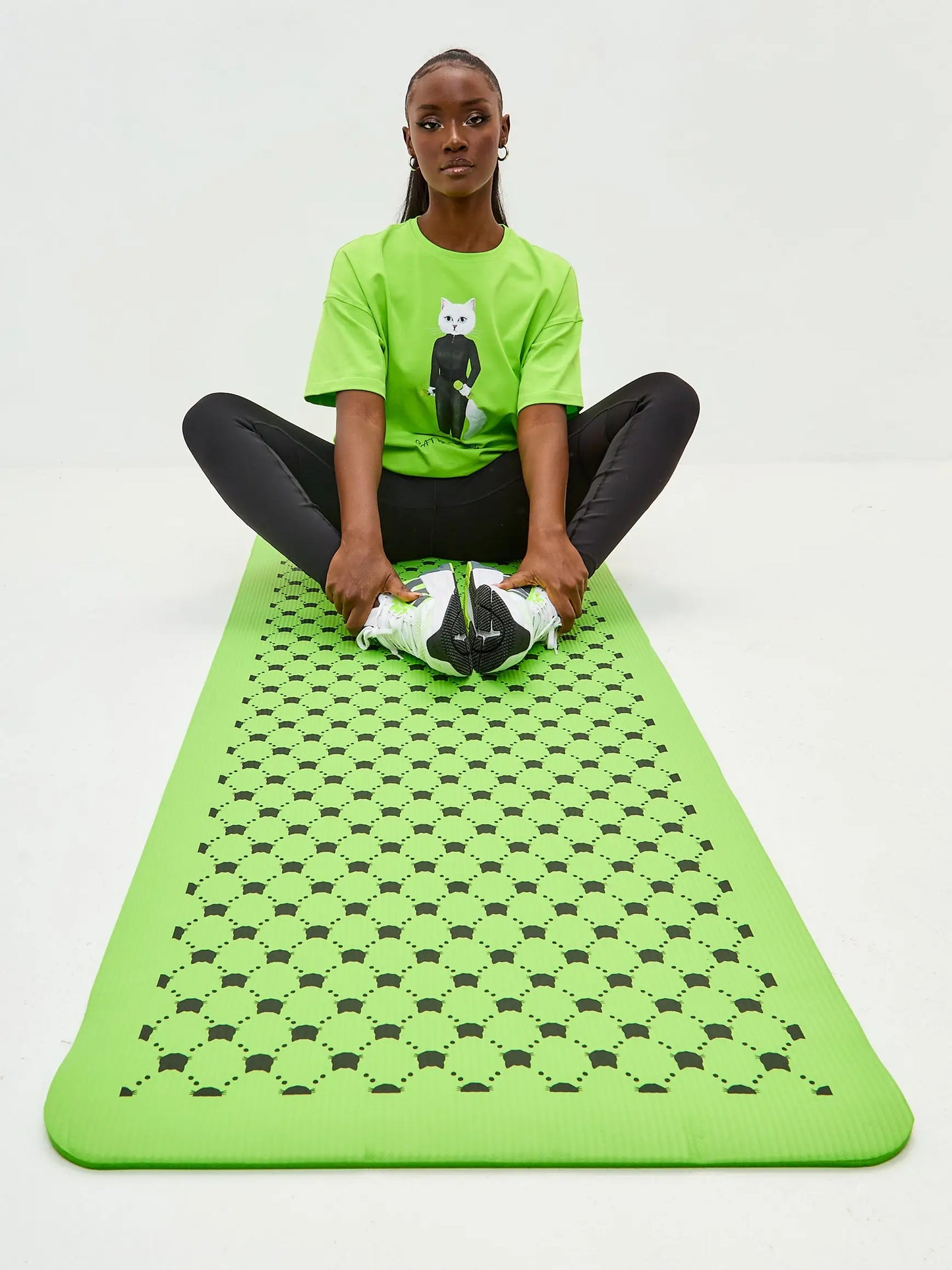 Yoga & fitness mat with cat - Funny Cat | For Cat Lovers | CAT by maniita lacitta
