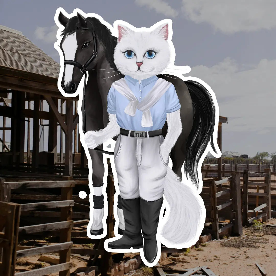 Rider White Cat | CAT by maniita lacitta